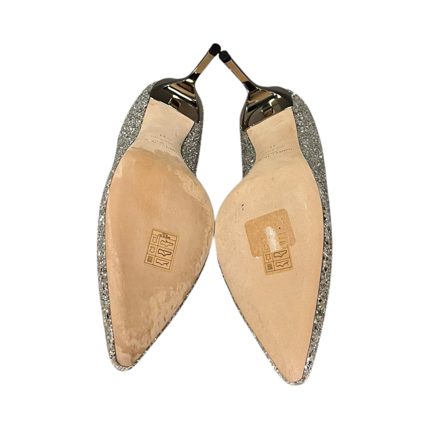 JIMMY CHOO Romy Glitter Pumps in Silver | 41