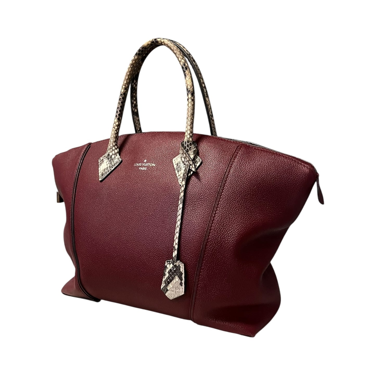 LOUIS VUITTON Soft Lockit MM Veau in Cachemire Calfskin Leather & Python