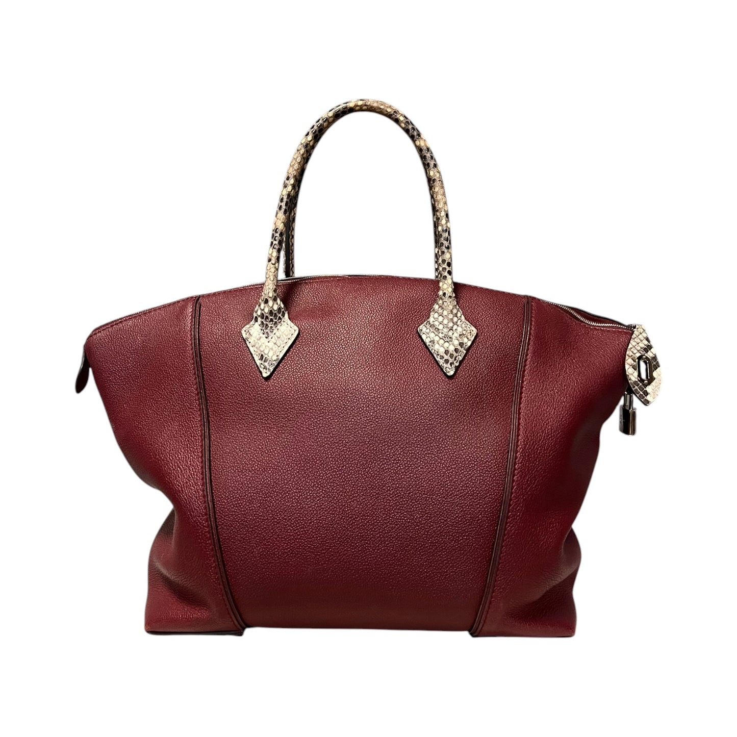 LOUIS VUITTON Soft Lockit MM Veau in Cachemire Calfskin Leather & Python
