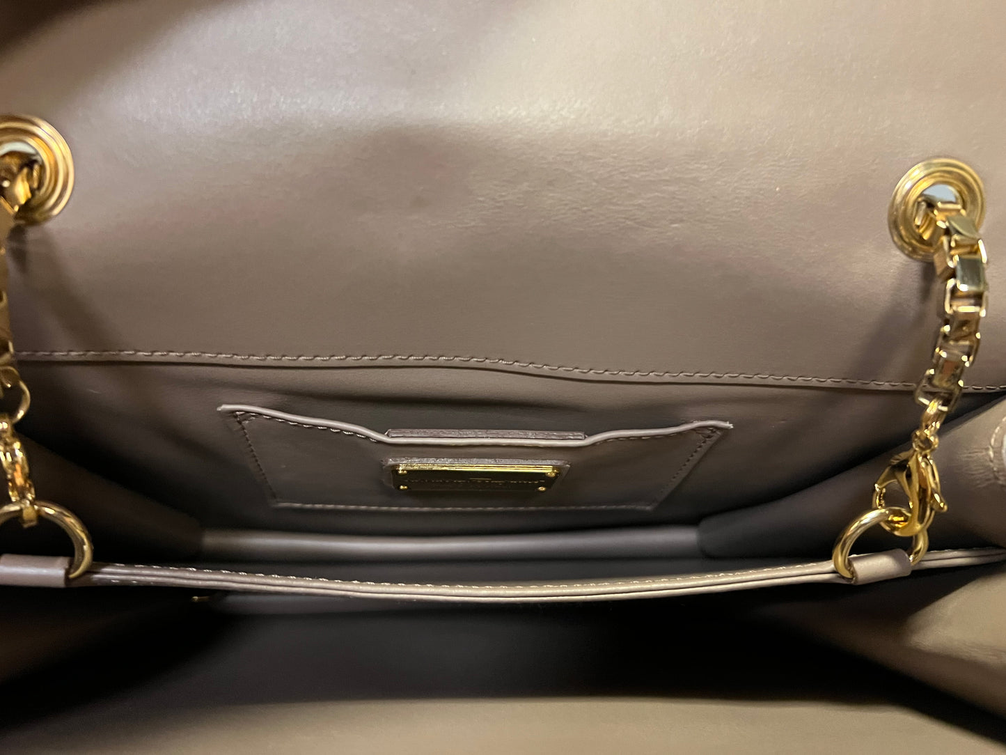FERRAGAMO Gancini Convertible Flap Handbag in Taupe