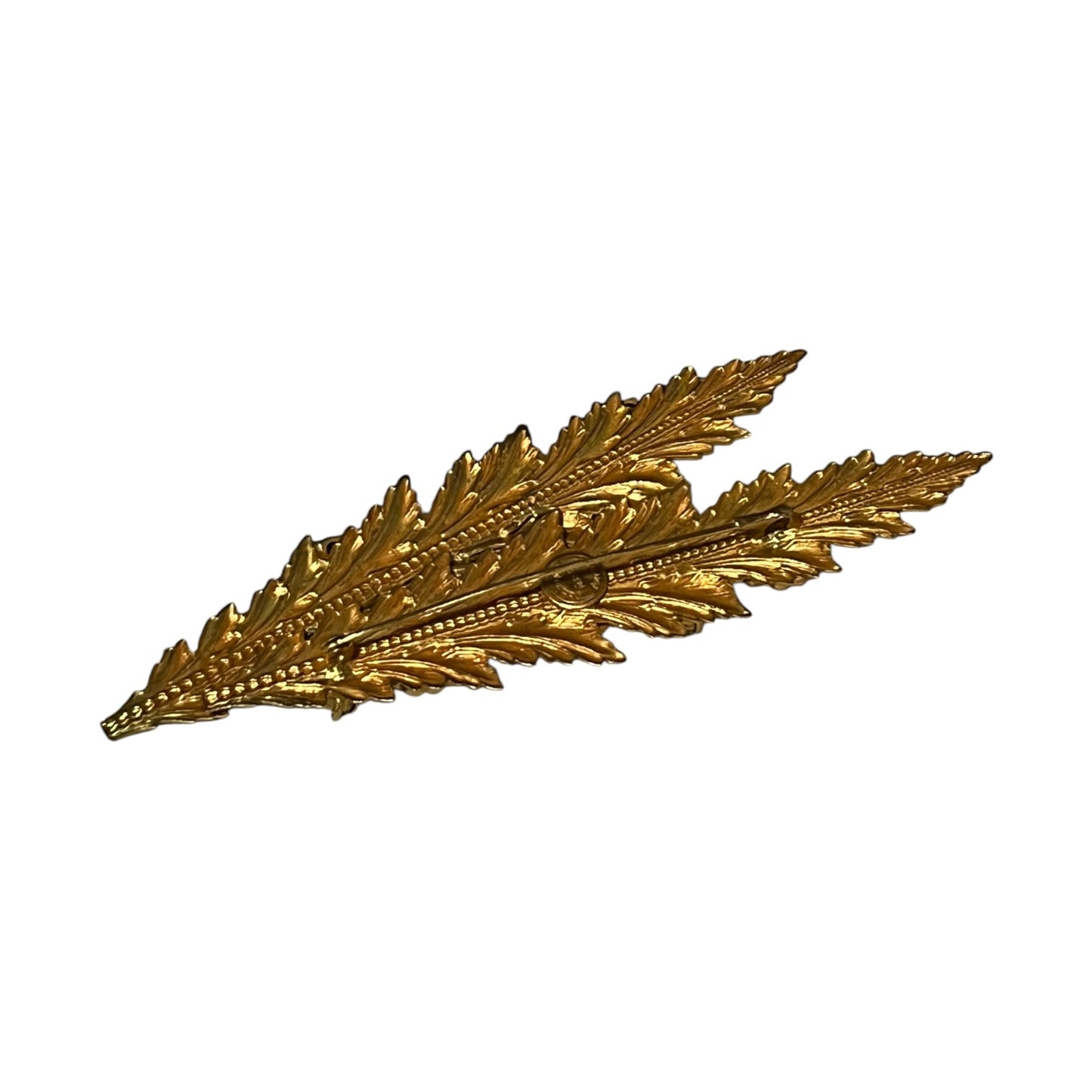 DOMINIQUE AURIENTIS Cabochon Jewel Leaf Brooch | Vintage