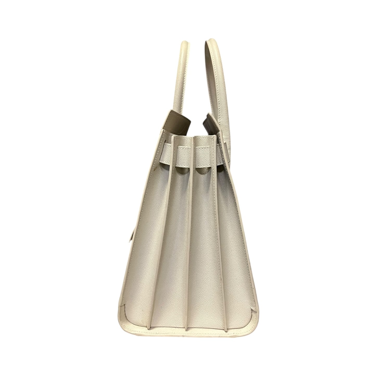 SAINT LAURENT Sac De Jour in Grained Leather in Chalk