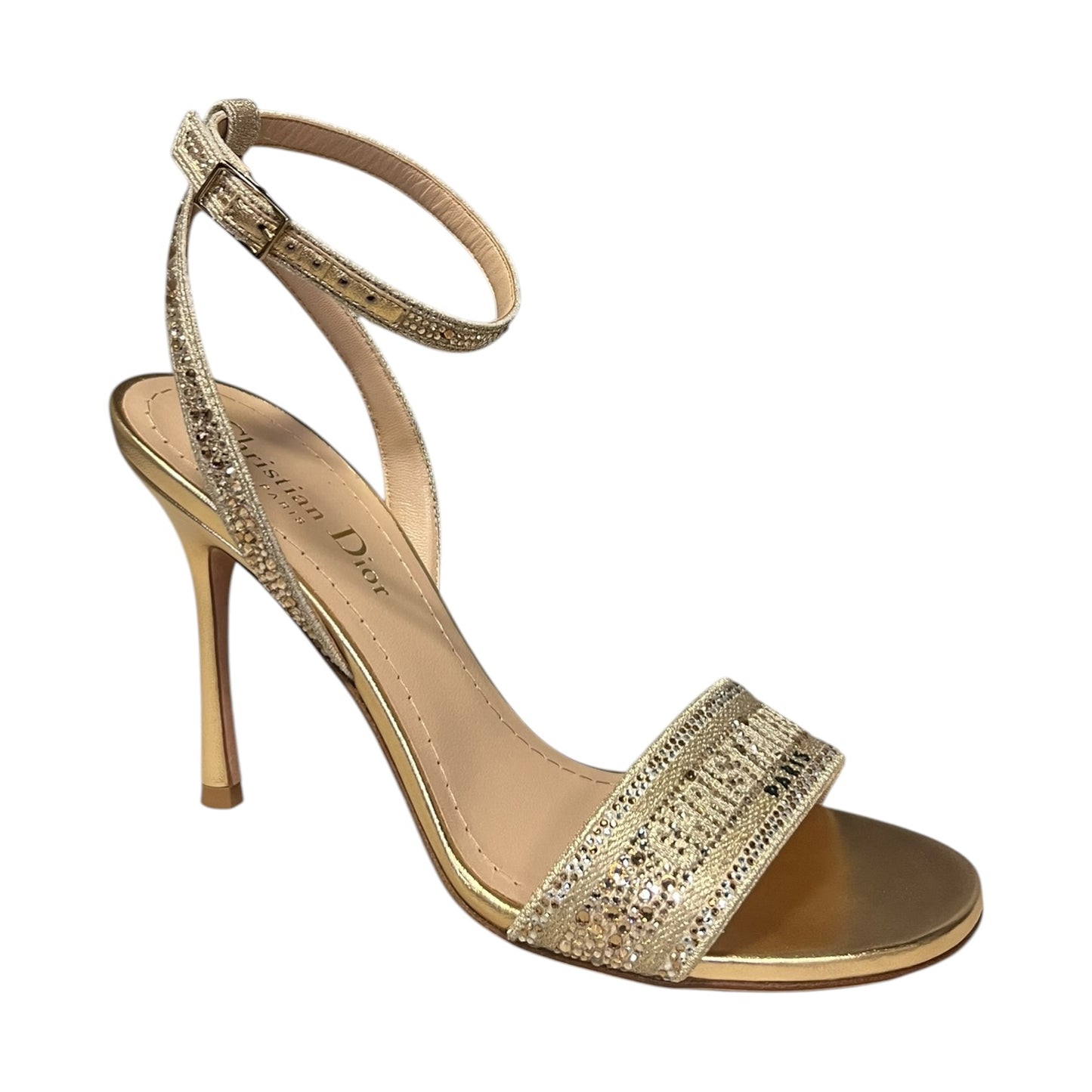 DIOR Dway Heeled Sandal in Gold | 37