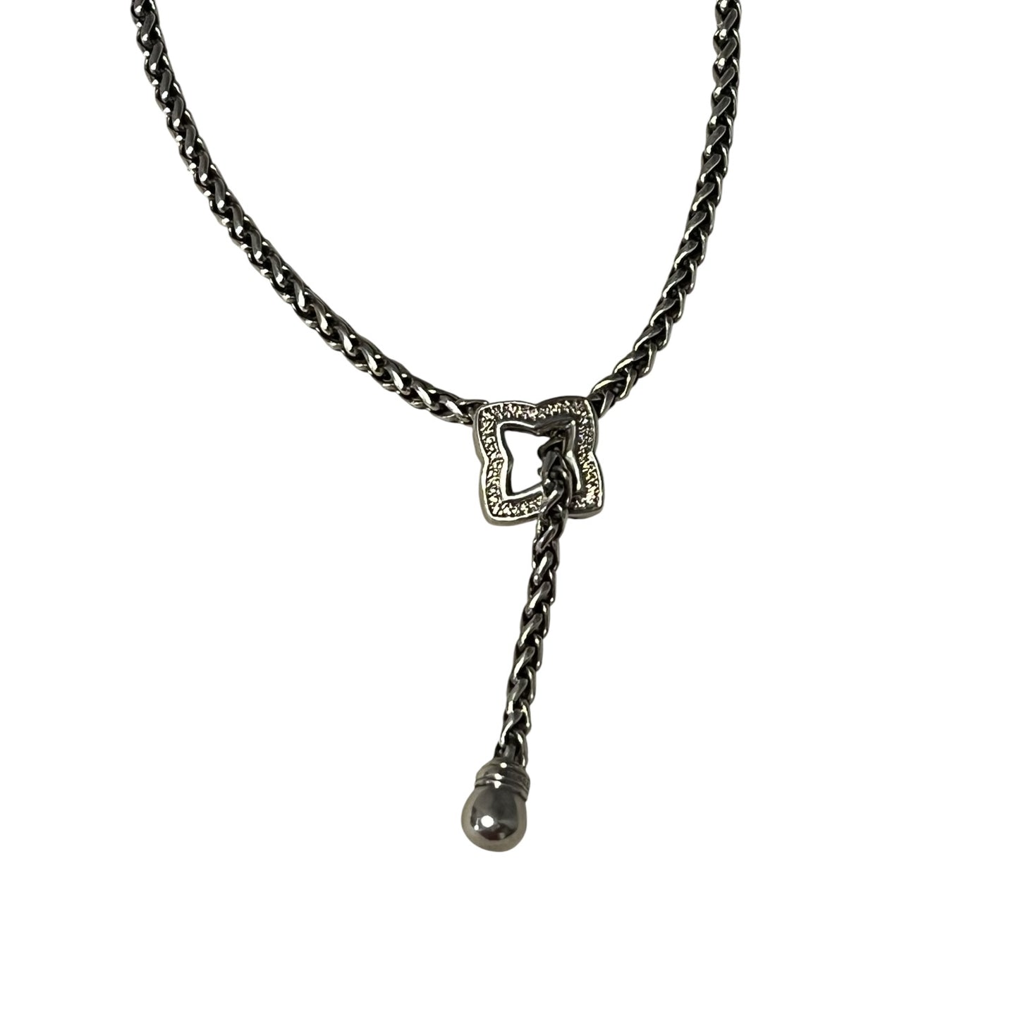 DAVID YURMAN Diamond Quatrefoil Lariat Necklace