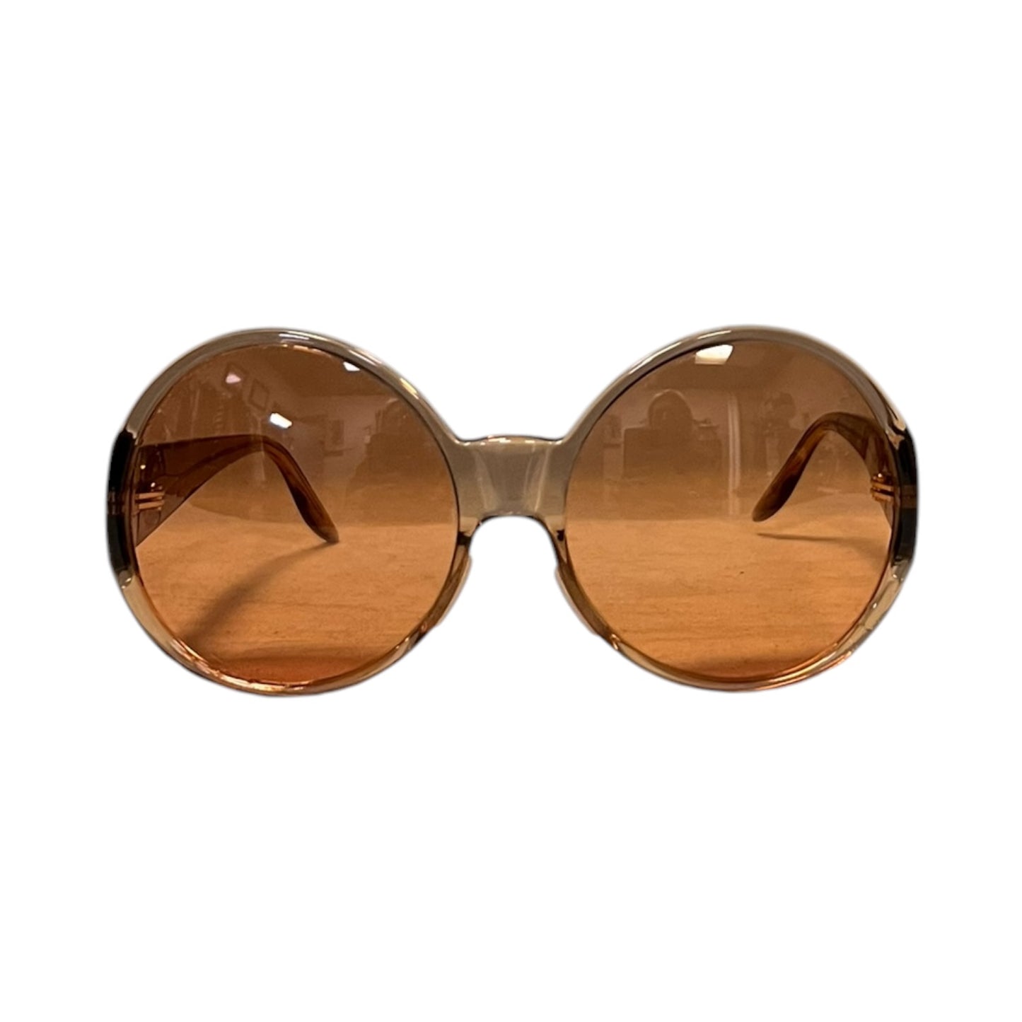 GUCCI Oversized Round Sunglasses in Orange