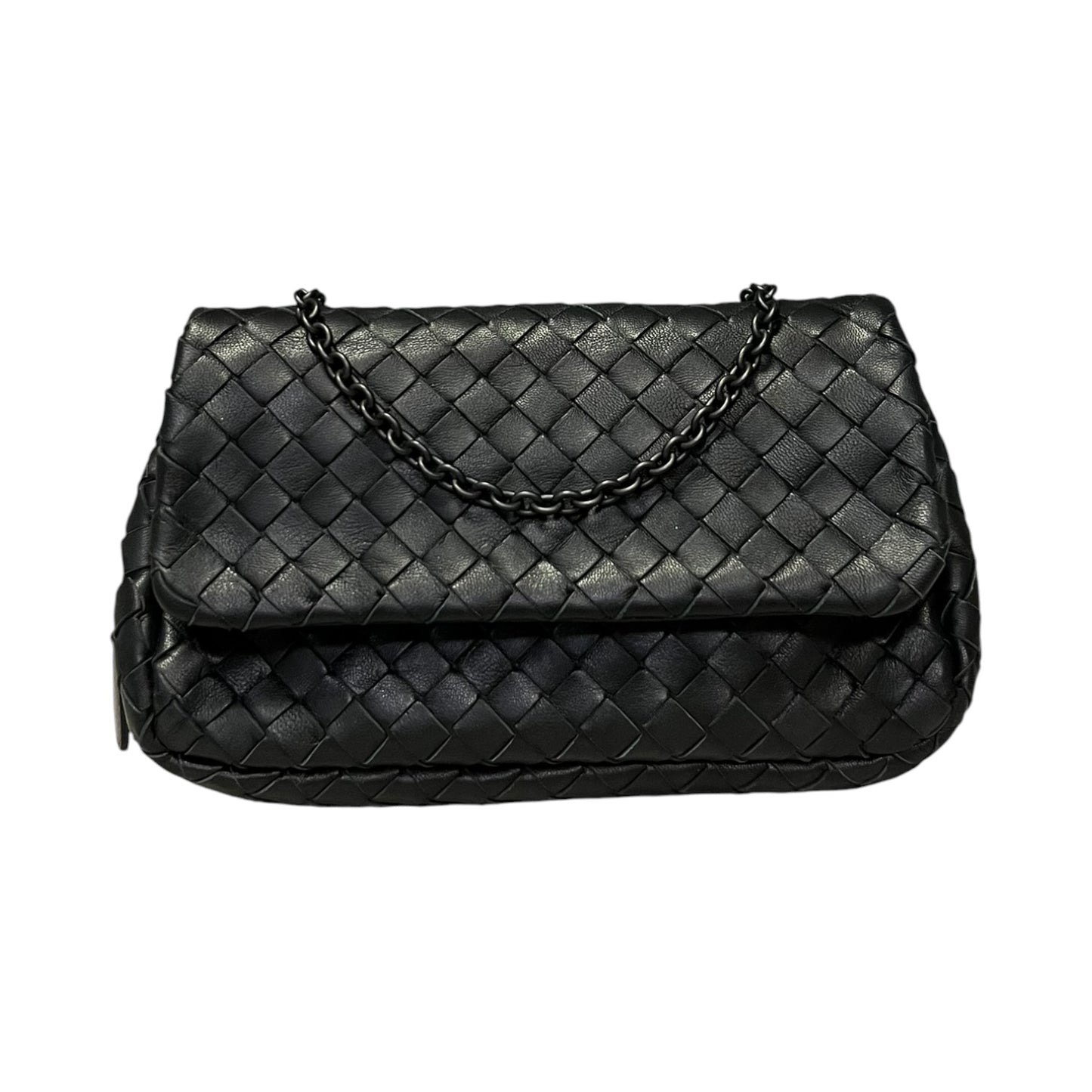BOTTEGA VENETA Intrecciato Crossbody Clutch in Black