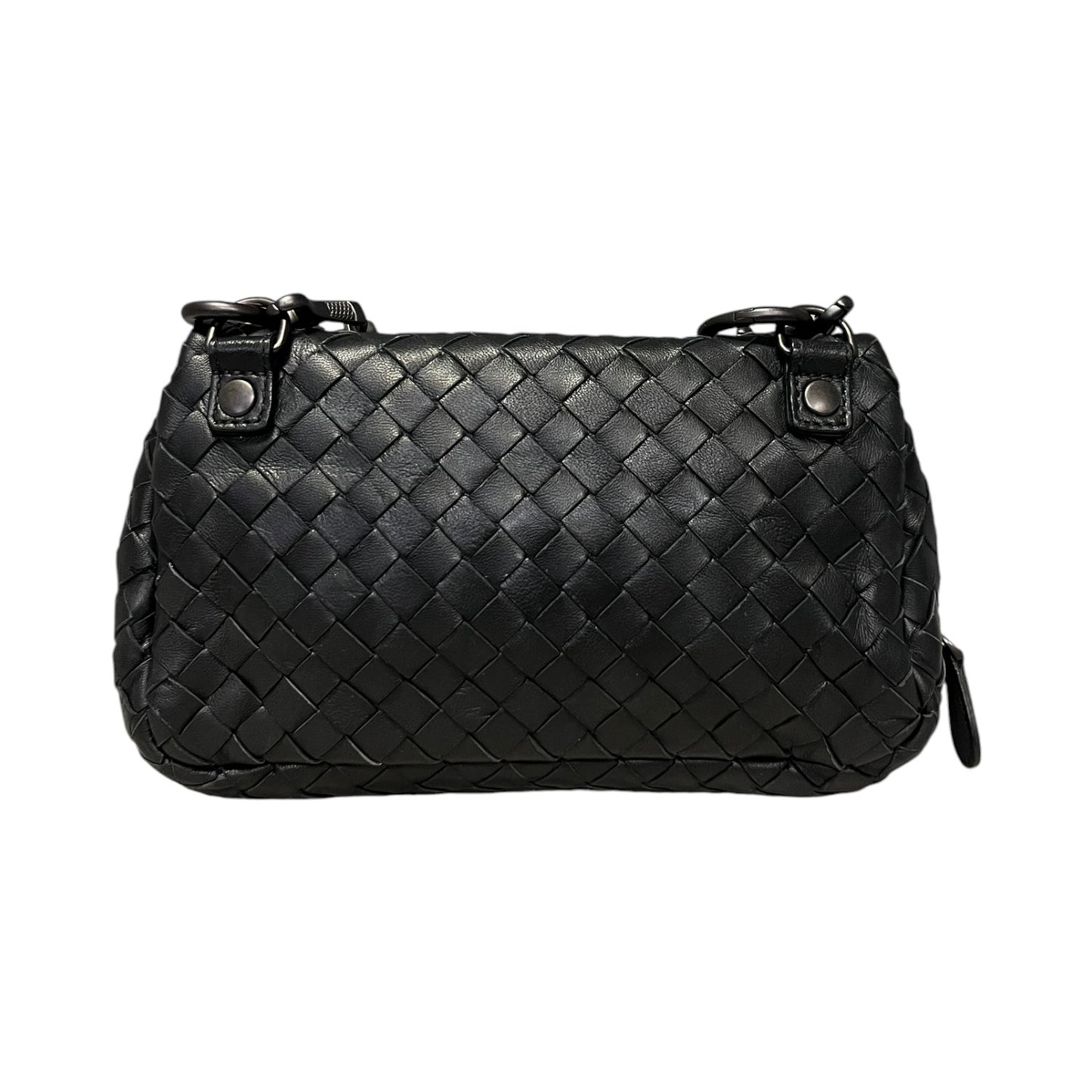 BOTTEGA VENETA Intrecciato Crossbody Clutch in Black
