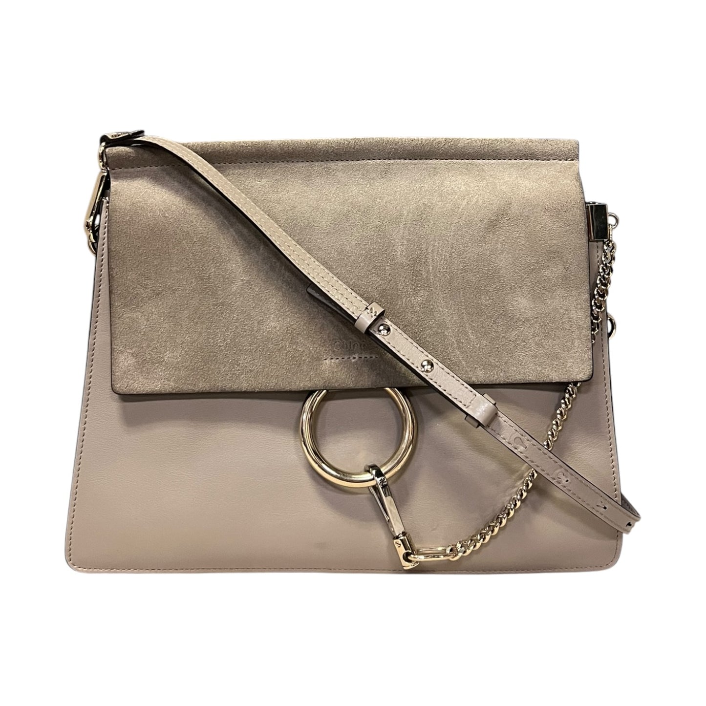 CHLOE Faye Shoulder Bag in Taupe