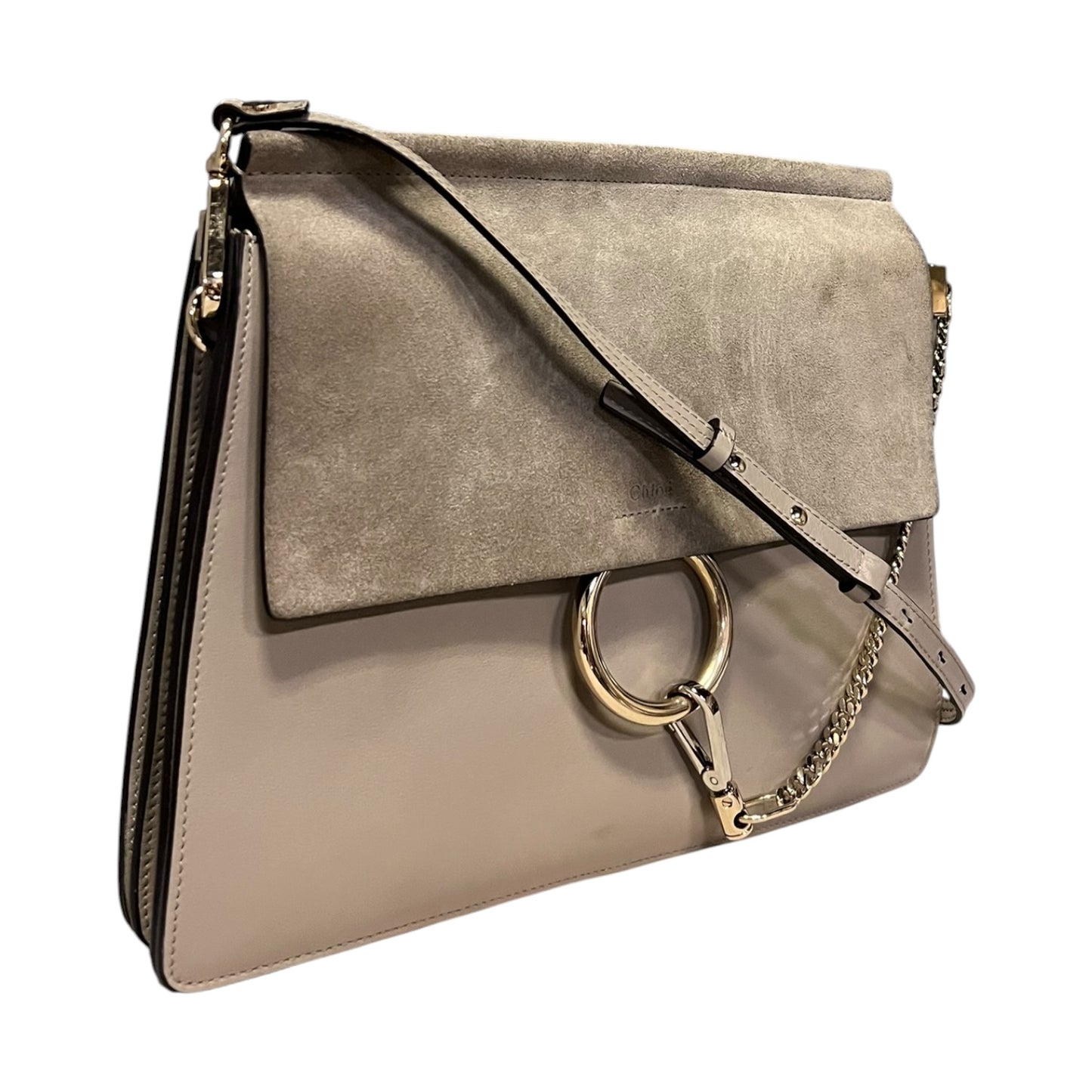 CHLOE Faye Shoulder Bag in Taupe