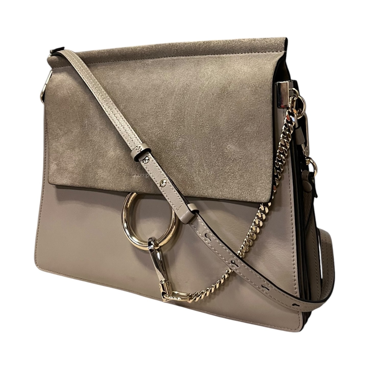 CHLOE Faye Shoulder Bag in Taupe
