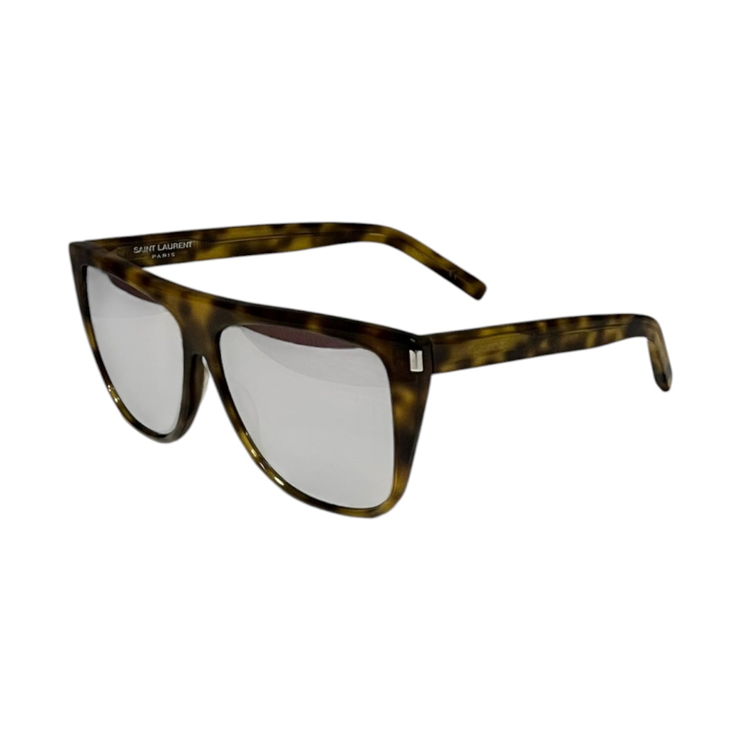 SAINT LAURENT Tortoise Mirror Lens Sunglasses