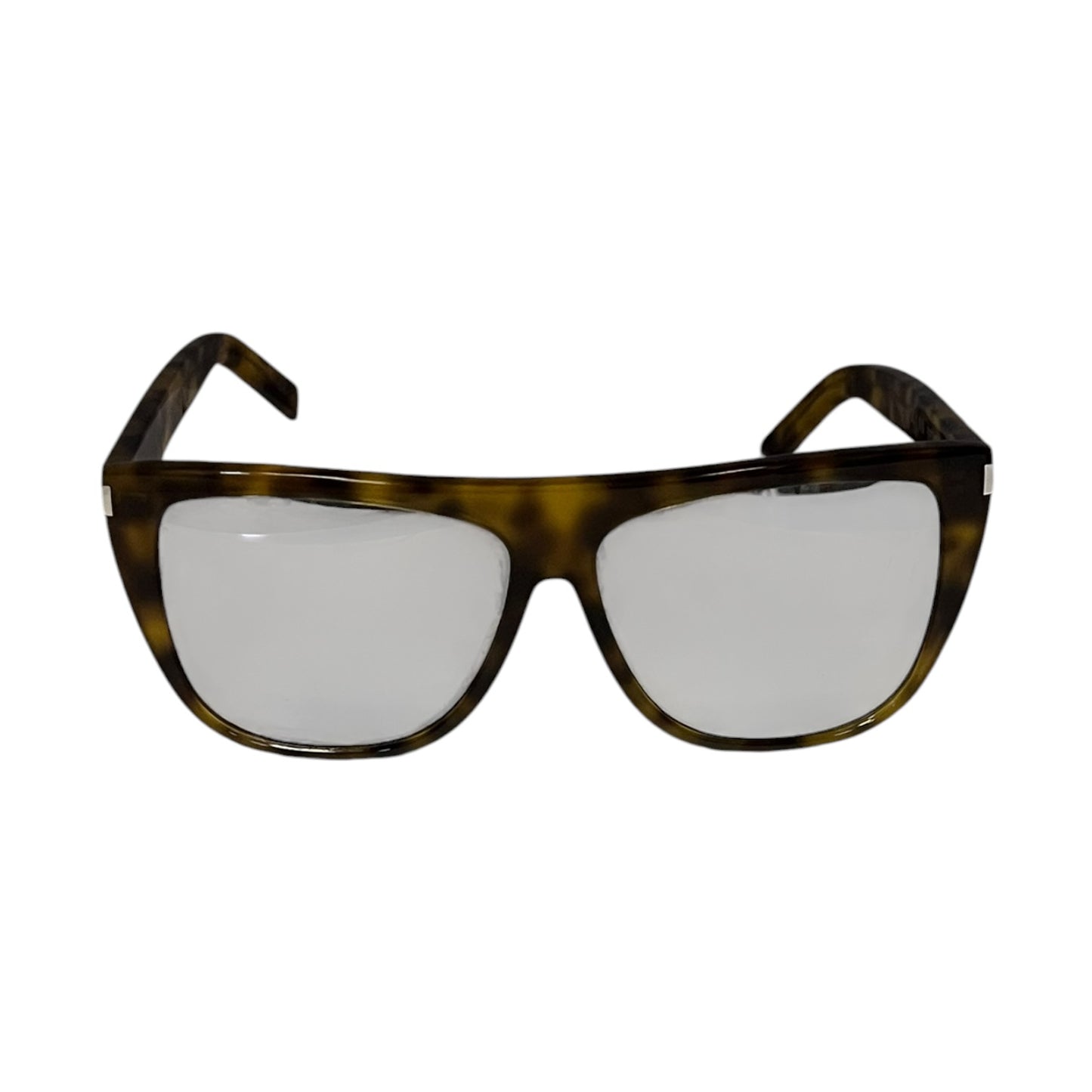 SAINT LAURENT Tortoise Mirror Lens Sunglasses