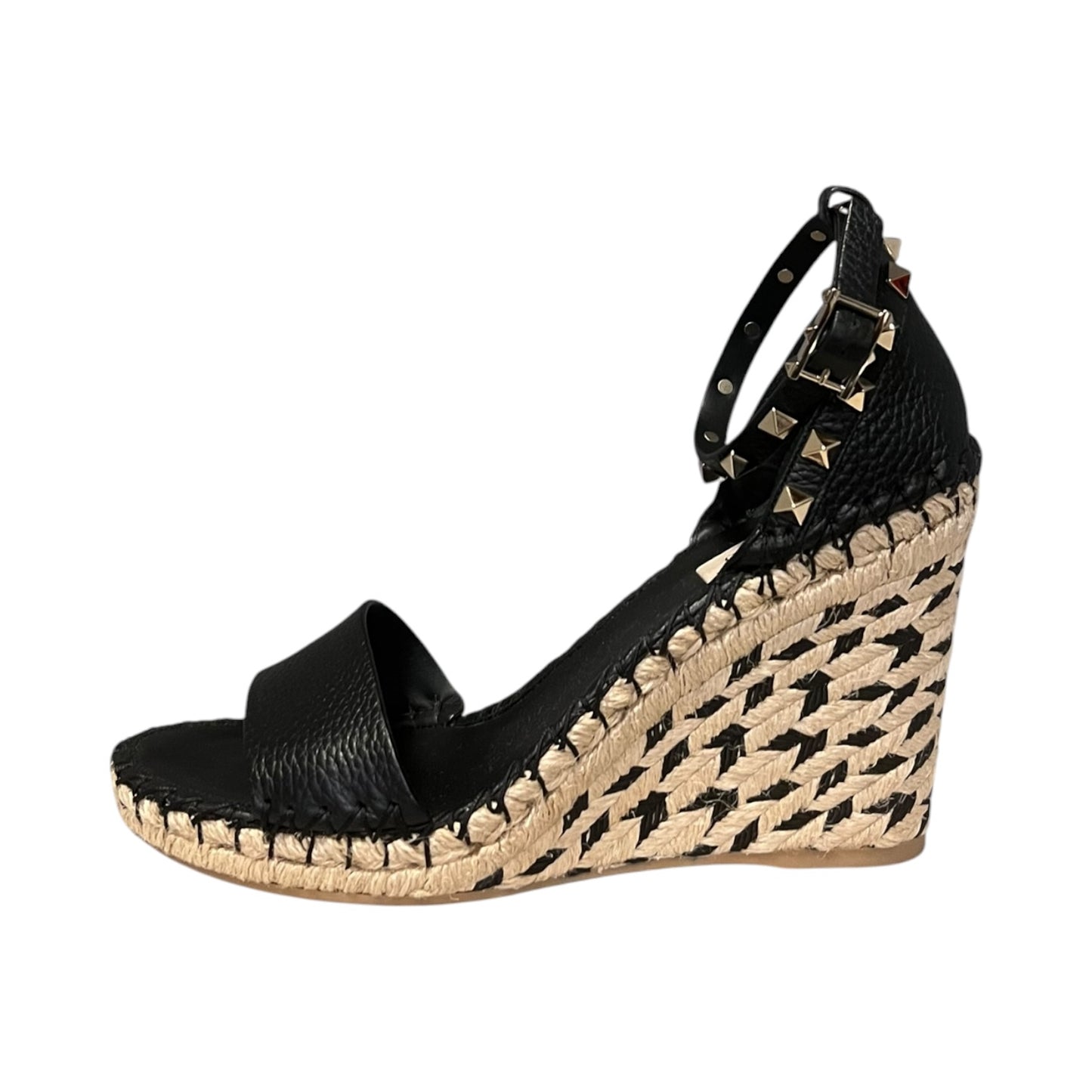 VALENTINO Rockstud Arrow Espadrille Wedge Sandals | 39