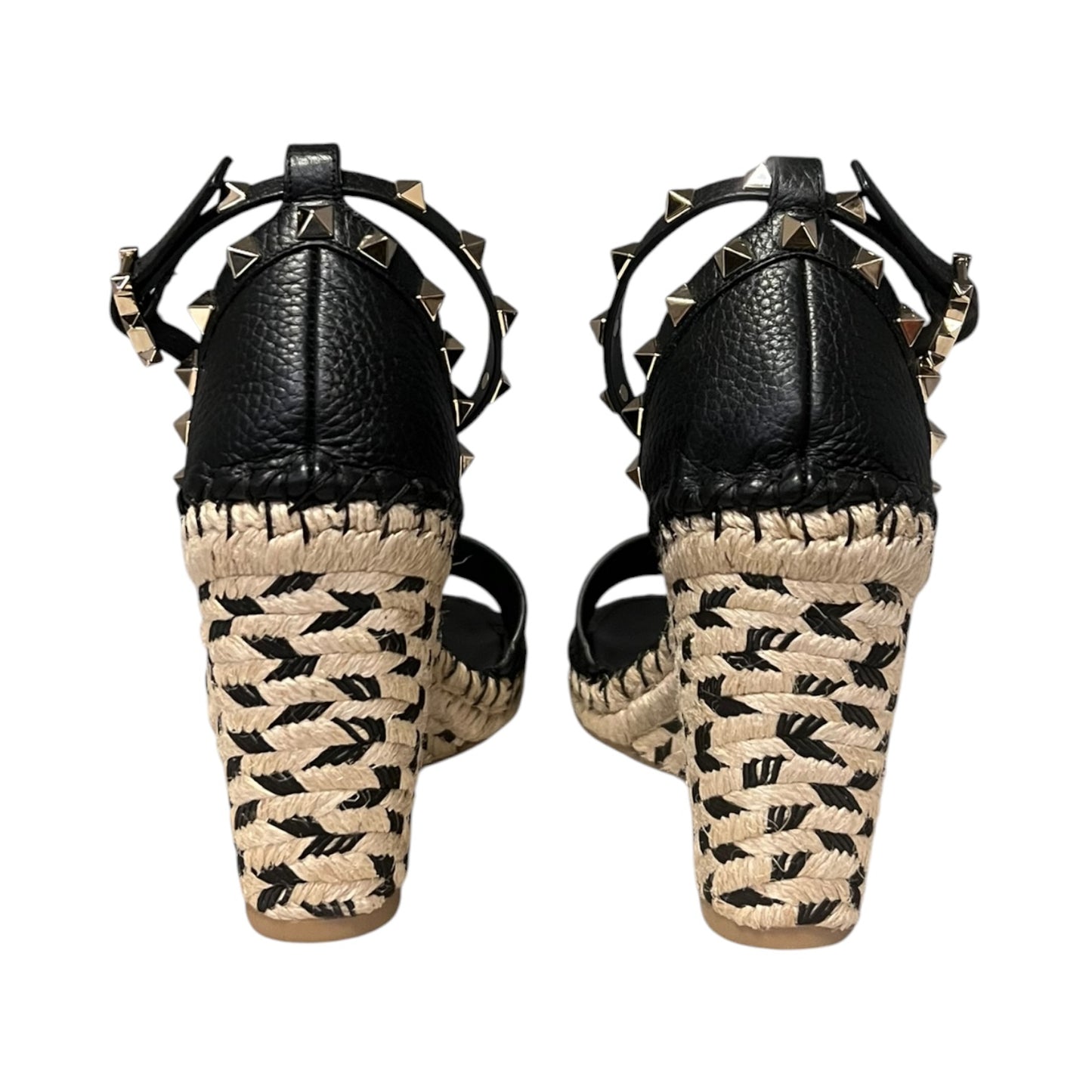 VALENTINO Rockstud Arrow Espadrille Wedge Sandals | 39