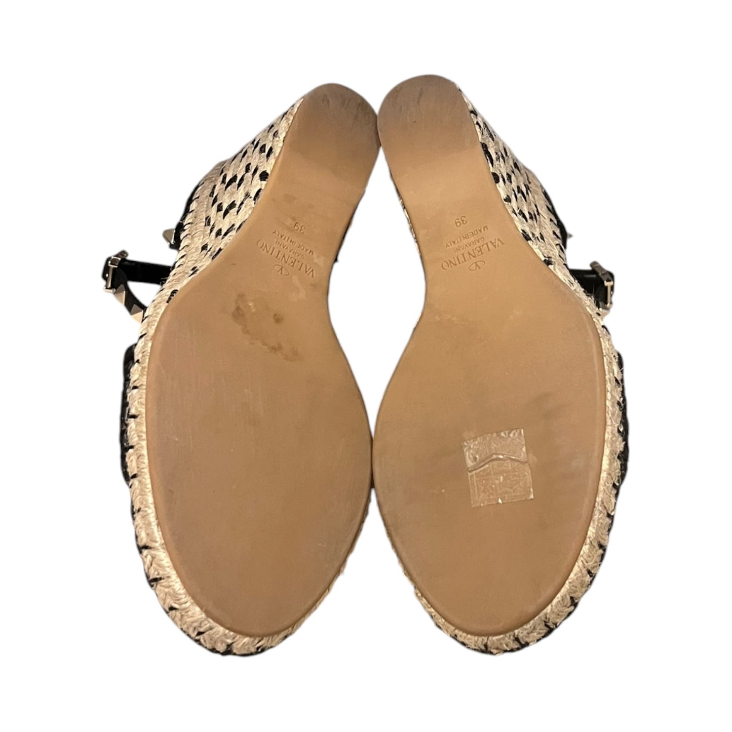 VALENTINO Rockstud Arrow Espadrille Wedge Sandals | 39