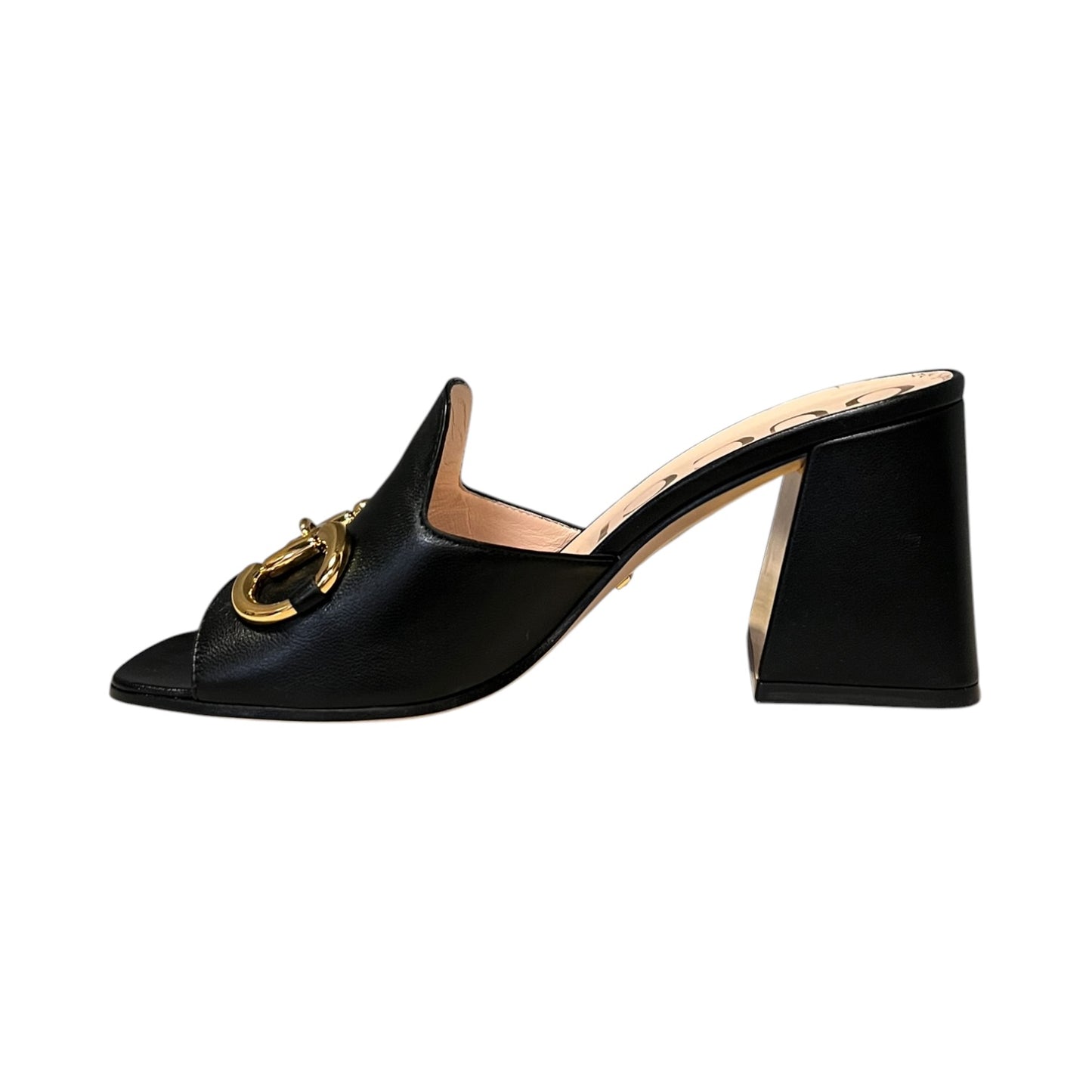 GUCCI Charlotte Horsebit Mules in Black | 38