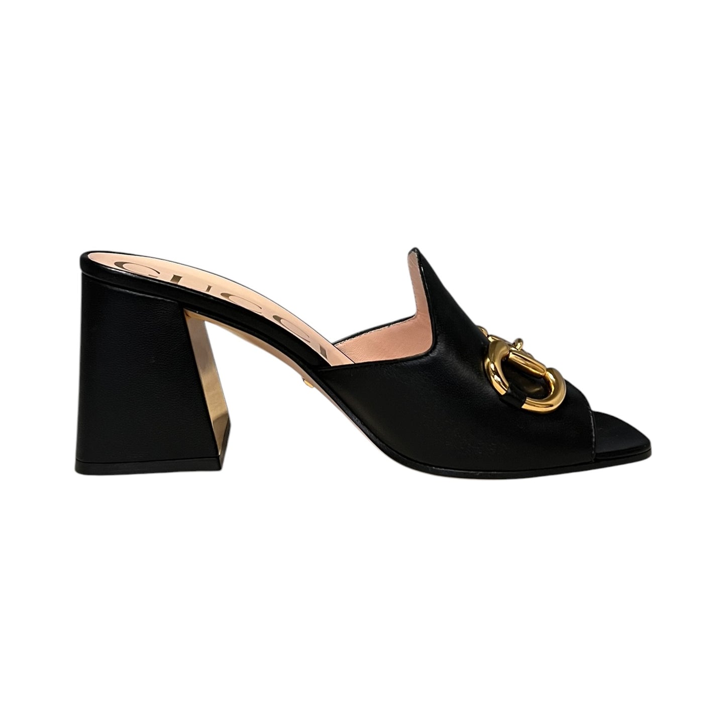 GUCCI Charlotte Horsebit Mules in Black | 38