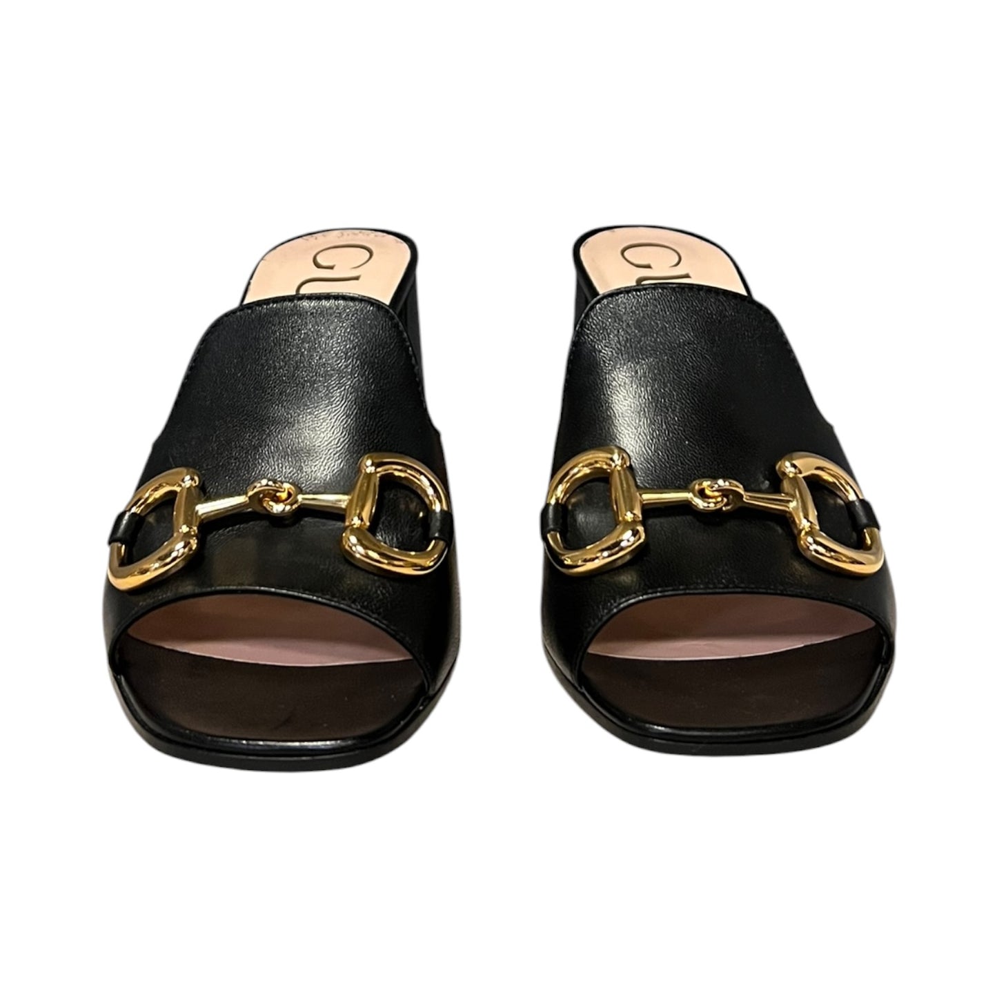 GUCCI Charlotte Horsebit Mules in Black | 38