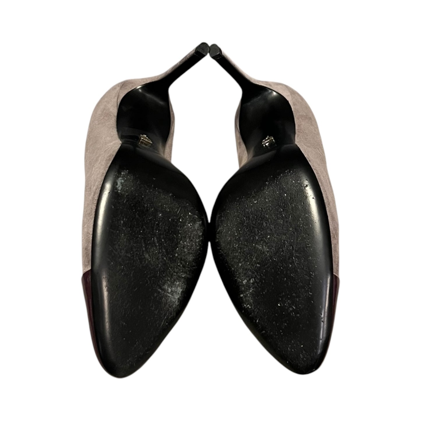 LANVIN Patent Captoe Suede Pumps | 39