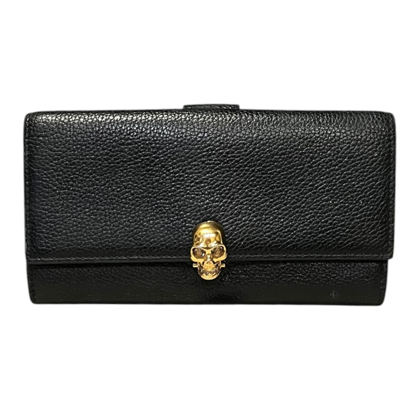 ALEXANDER MCQUEEN Skull Continental Wallet in Black