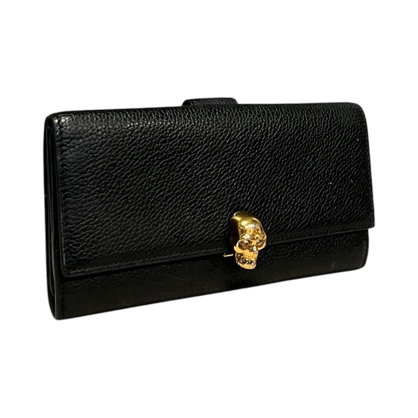ALEXANDER MCQUEEN Skull Continental Wallet in Black