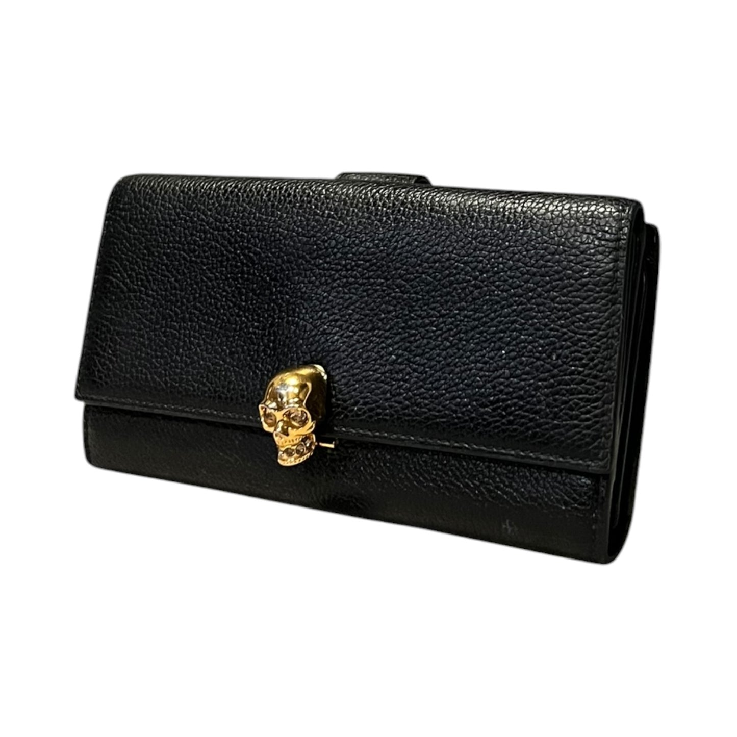 ALEXANDER MCQUEEN Skull Continental Wallet in Black