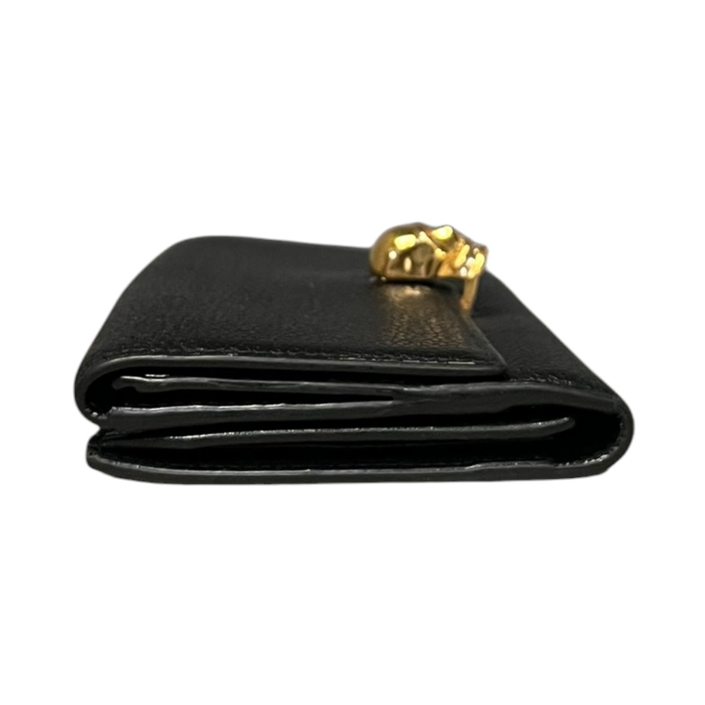 ALEXANDER MCQUEEN Skull Continental Wallet in Black