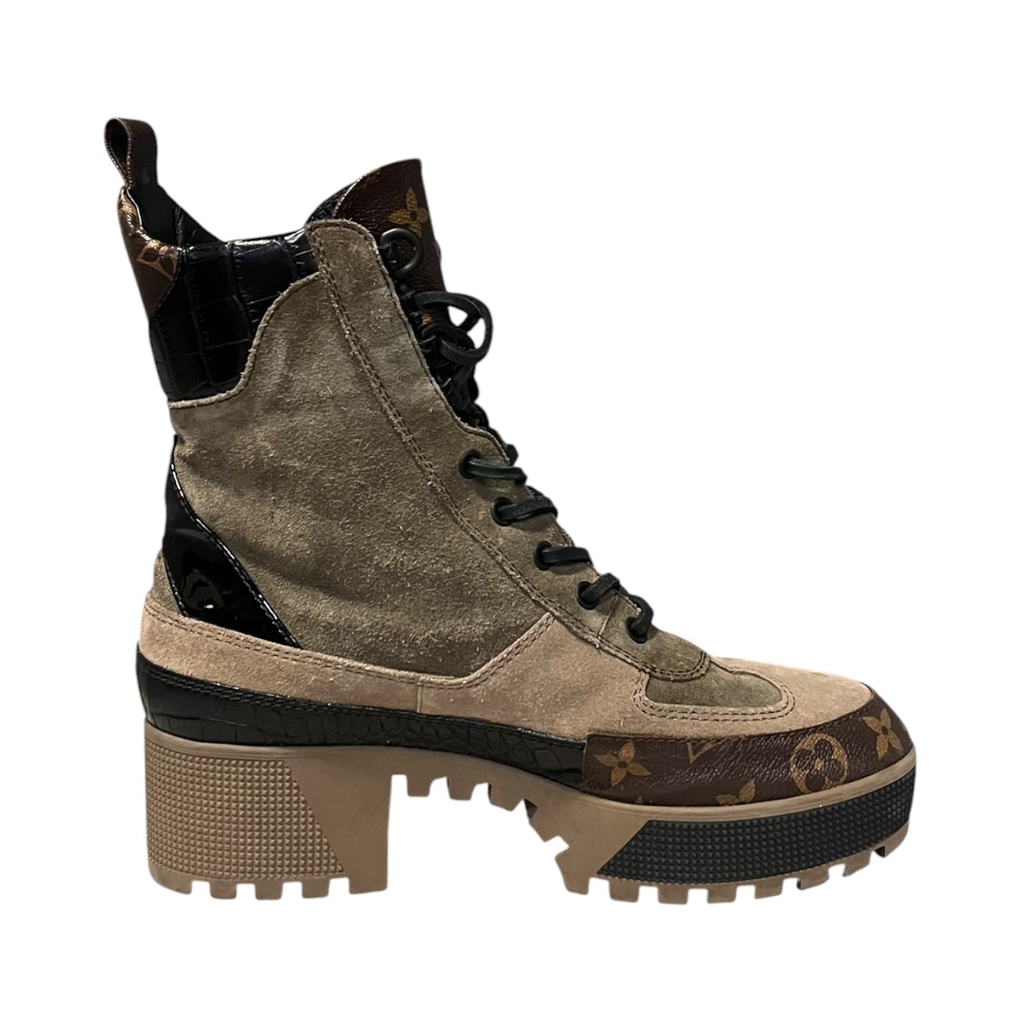 LOUIS VUITTON Laureate Platform Desert Boots | 38