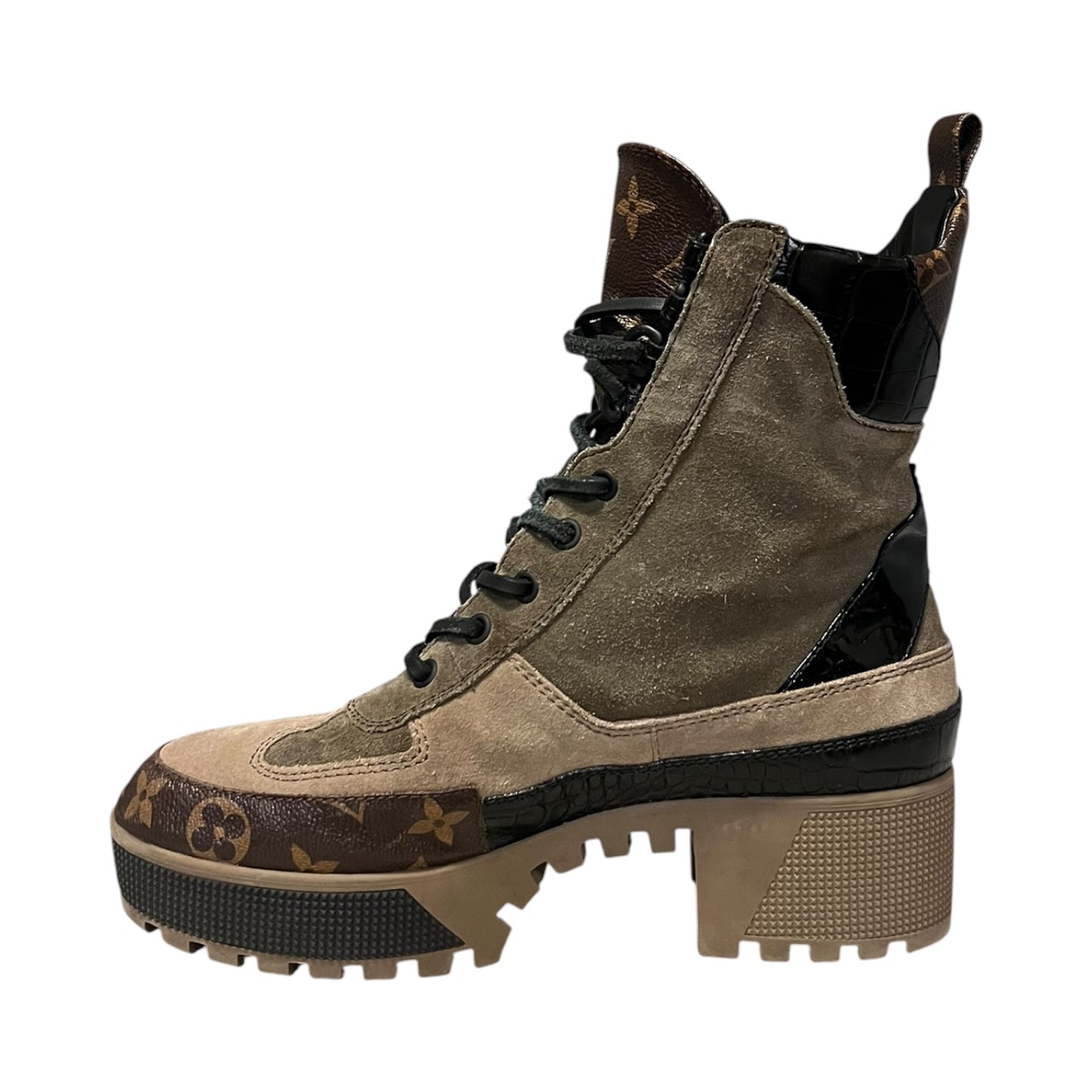 LOUIS VUITTON Laureate Platform Desert Boots | 38
