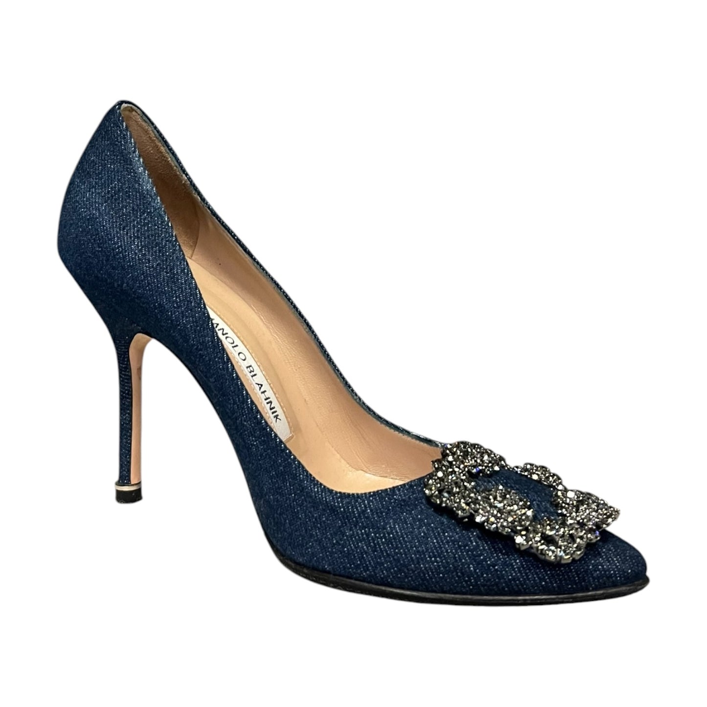 MANOLO BLAHNIK Denim Hangisi Pumps | 36.5