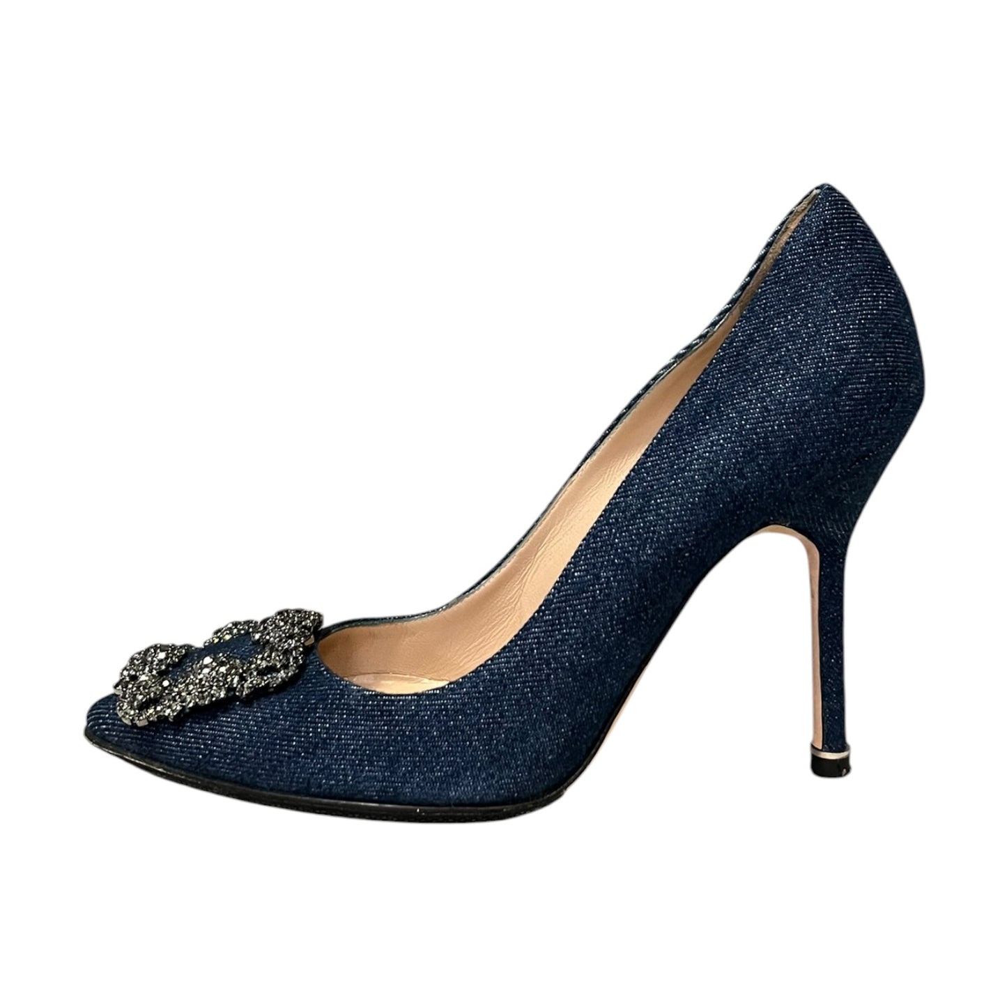 MANOLO BLAHNIK Denim Hangisi Pumps | 36.5