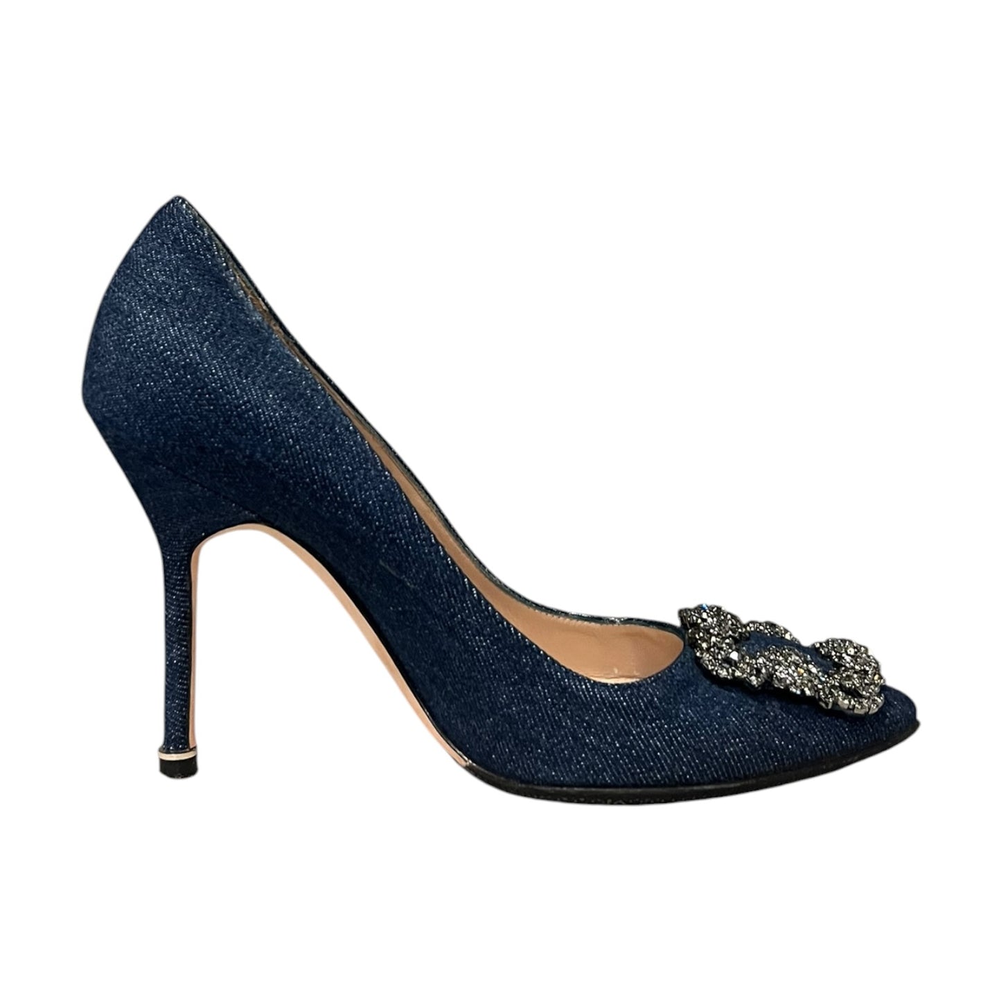 MANOLO BLAHNIK Denim Hangisi Pumps | 36.5