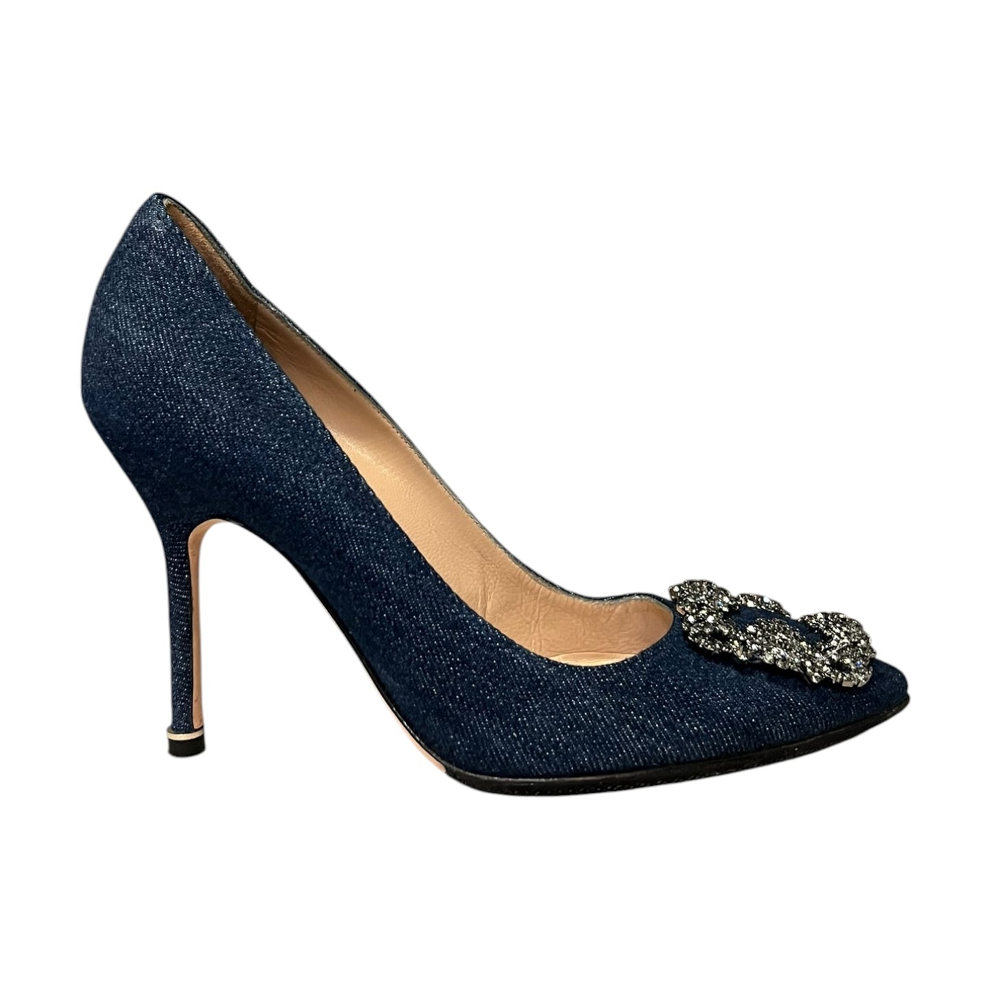 MANOLO BLAHNIK Denim Hangisi Pumps | 36.5