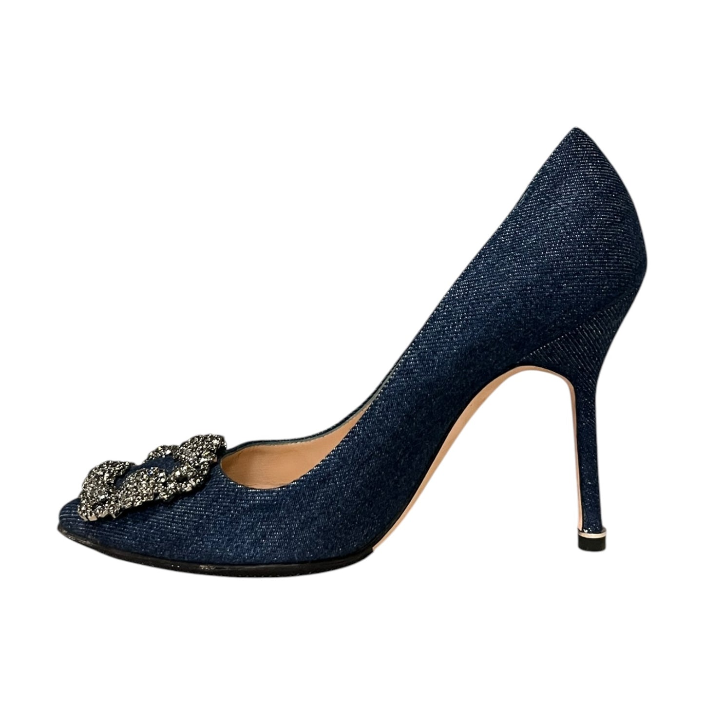 MANOLO BLAHNIK Denim Hangisi Pumps | 36.5
