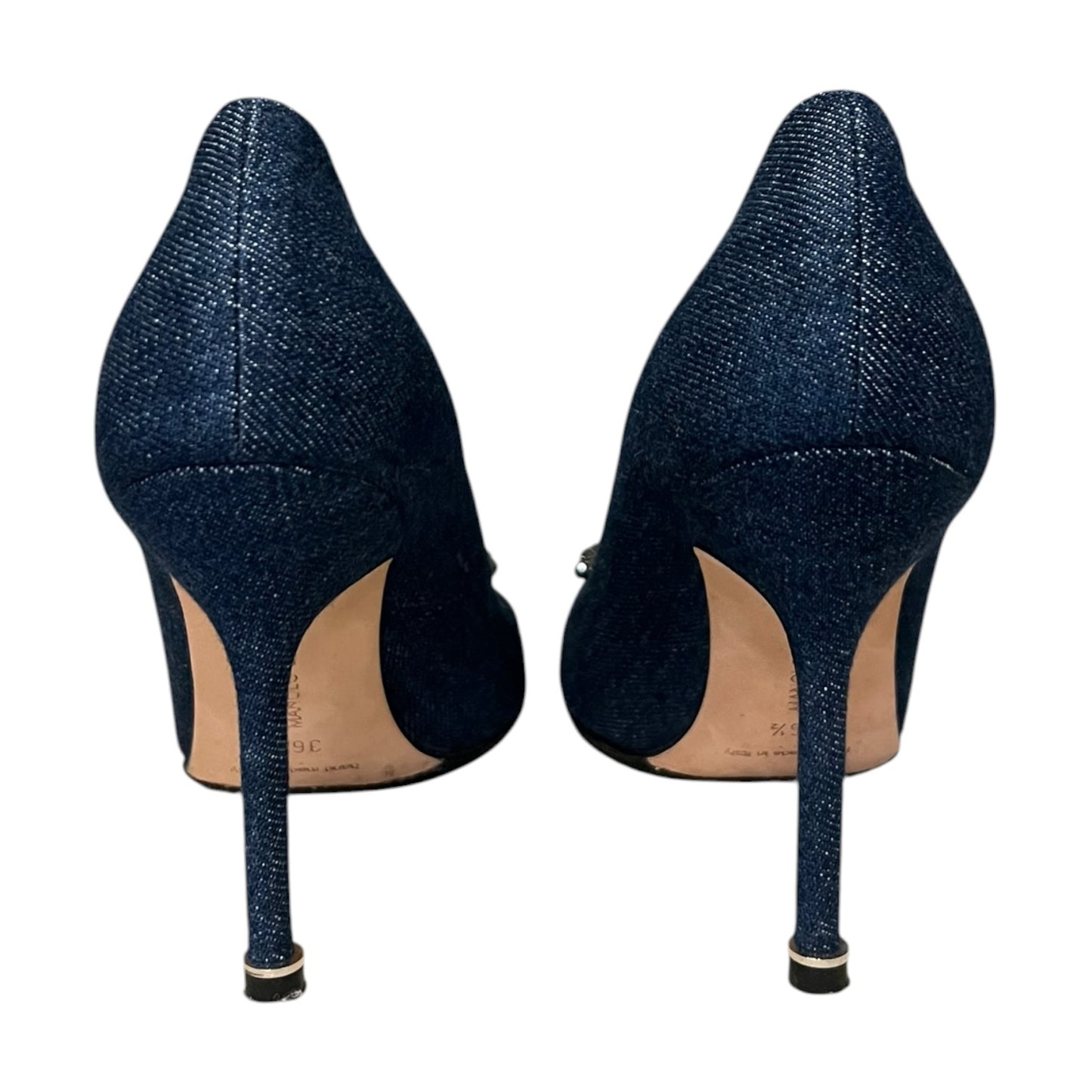 MANOLO BLAHNIK Denim Hangisi Pumps | 36.5