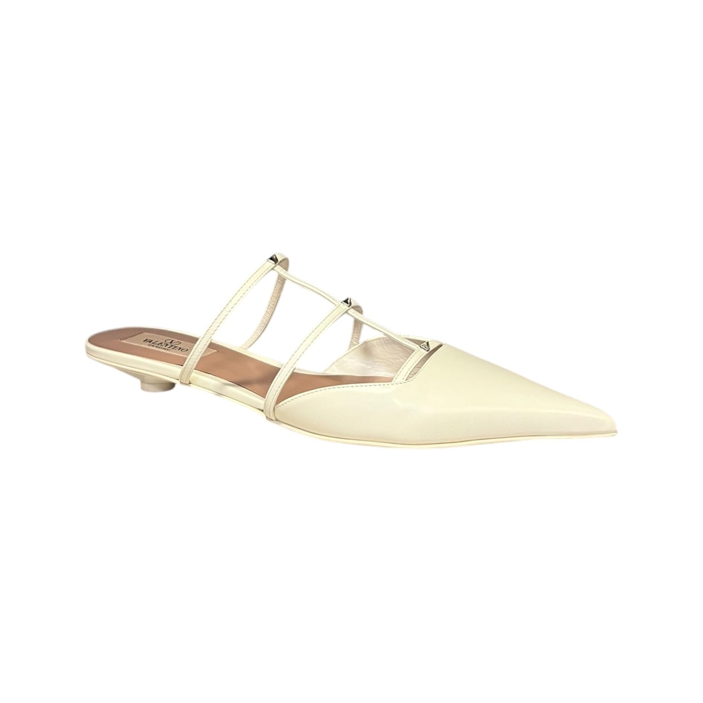 VALENTINO Microstud Mules in Ivory | 38