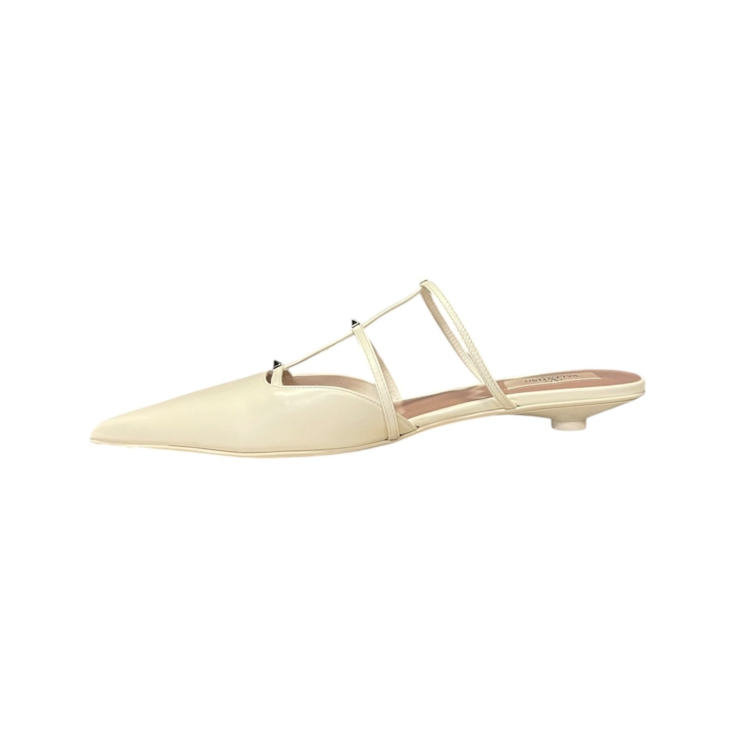 VALENTINO Microstud Mules in Ivory | 38