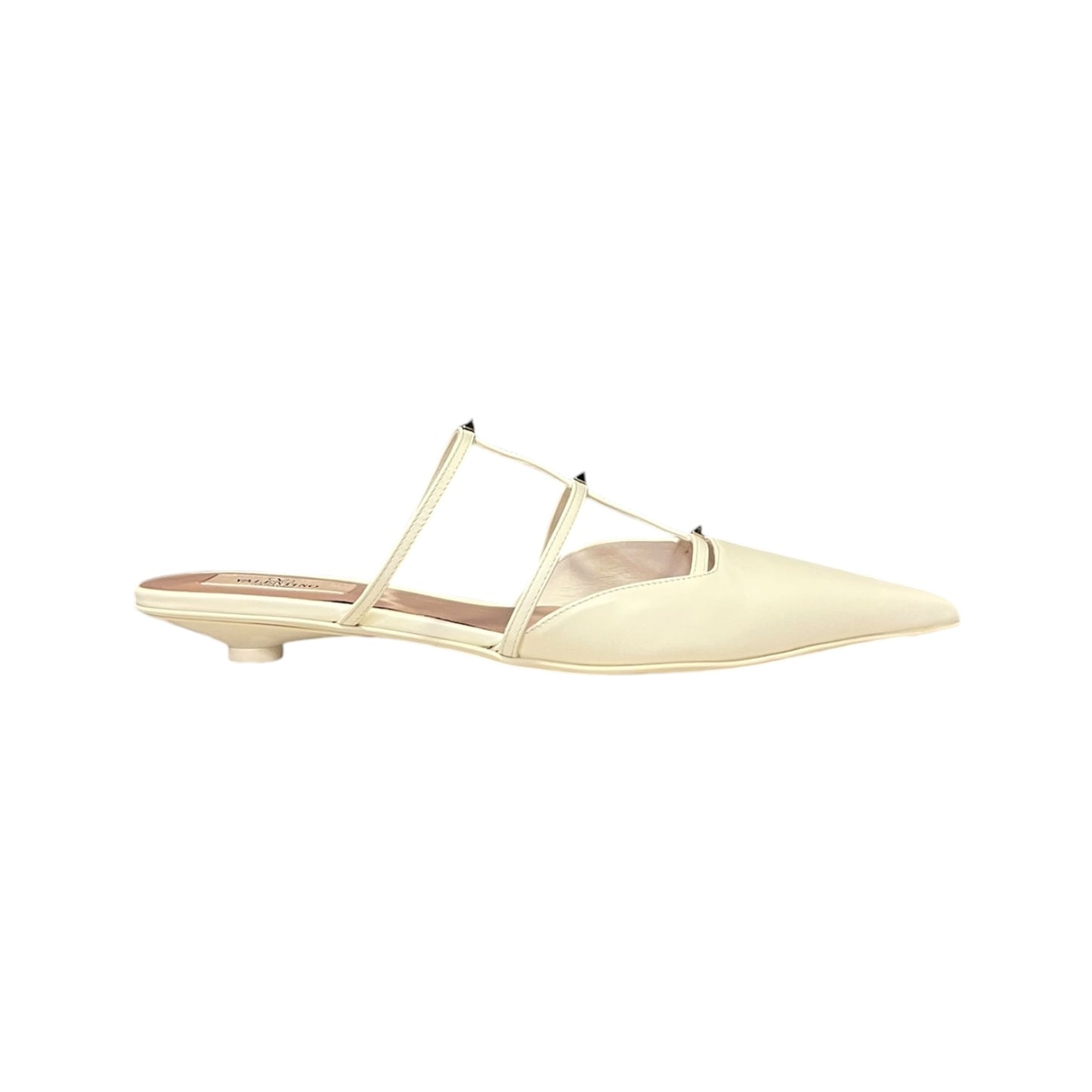 VALENTINO Microstud Mules in Ivory | 38