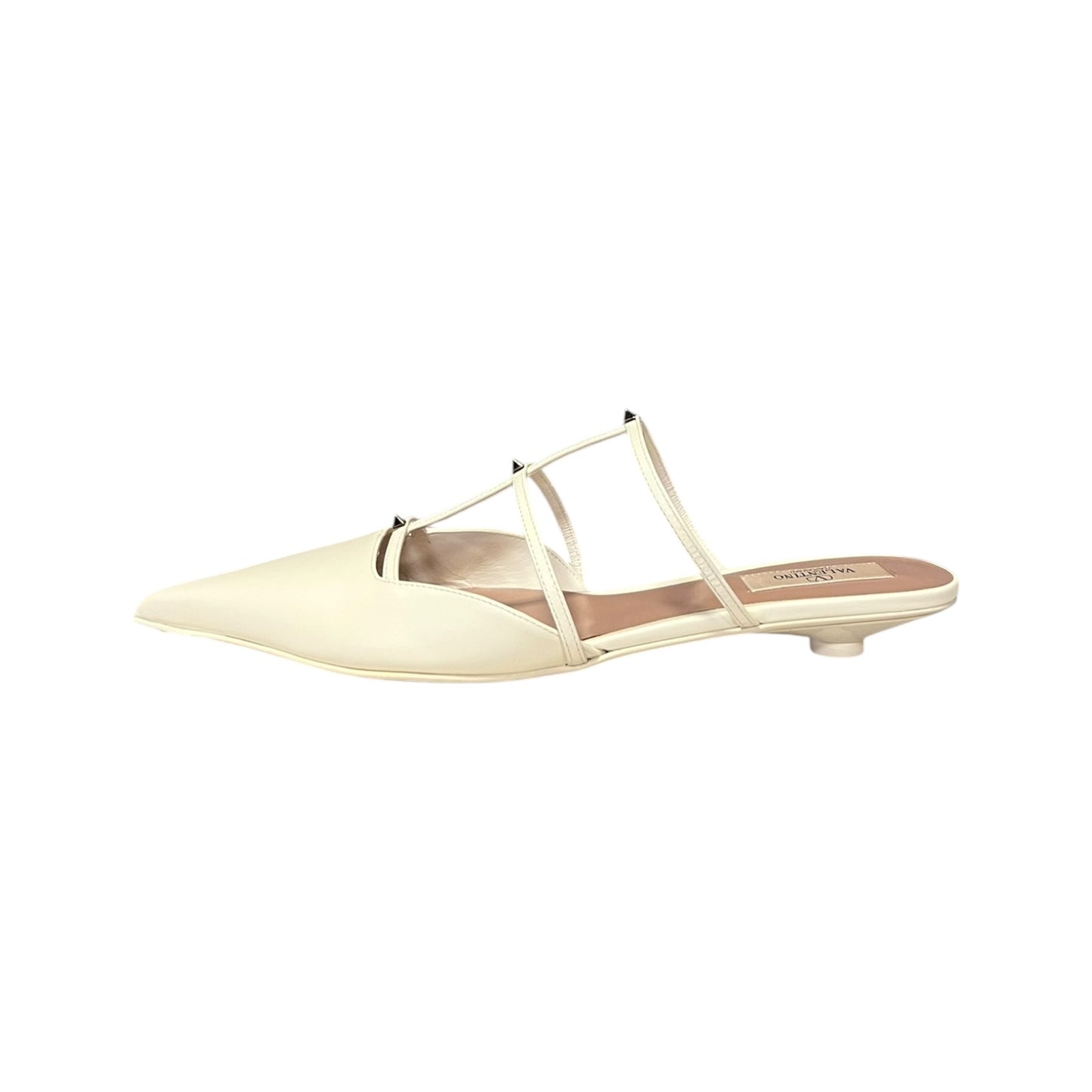 VALENTINO Microstud Mules in Ivory | 38