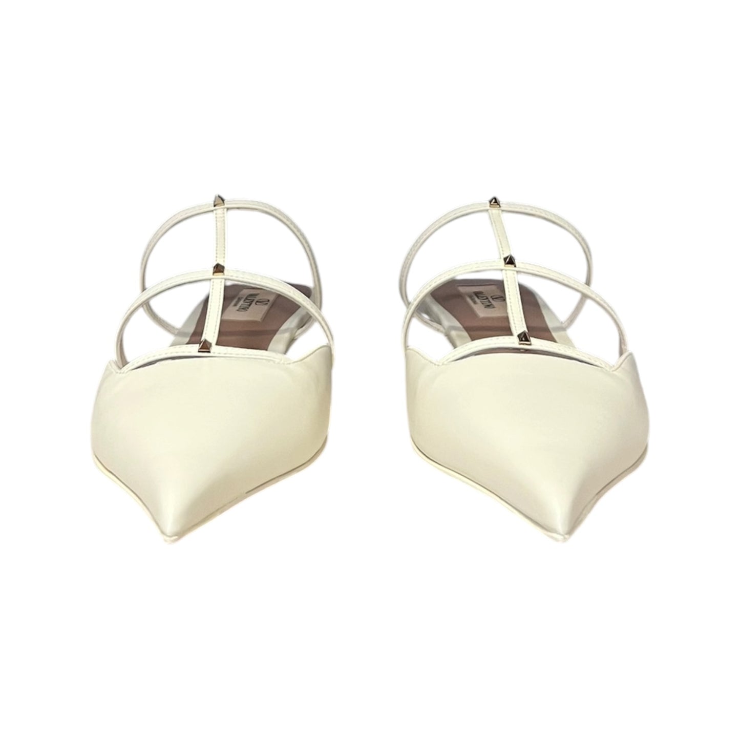 VALENTINO Microstud Mules in Ivory | 38