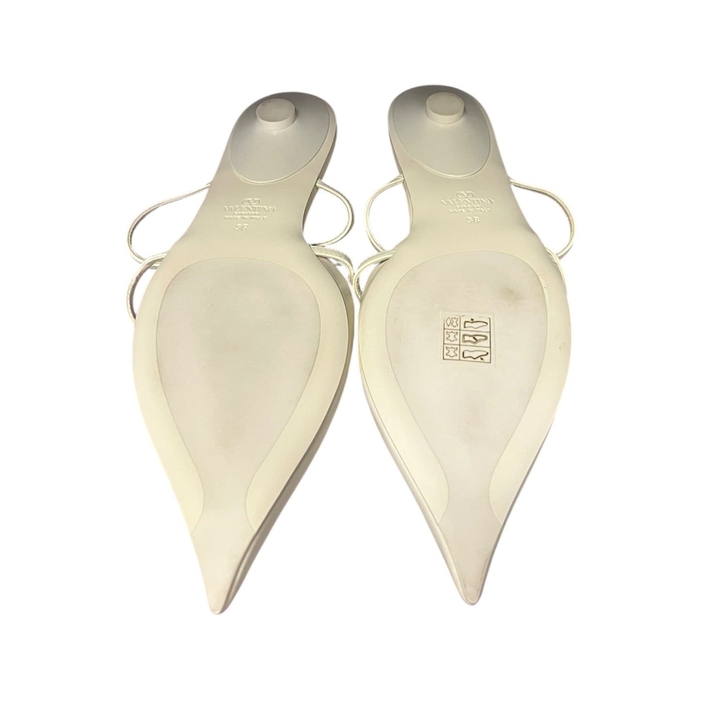 VALENTINO Microstud Mules in Ivory | 38