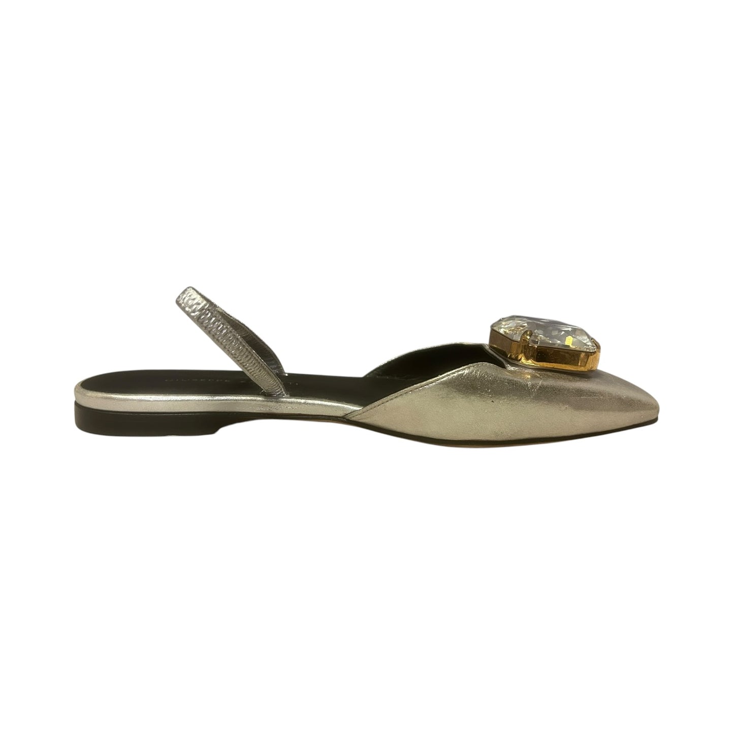GIUSEPPE ZANOTTI Jewel Slingbacks in Pewter | 35