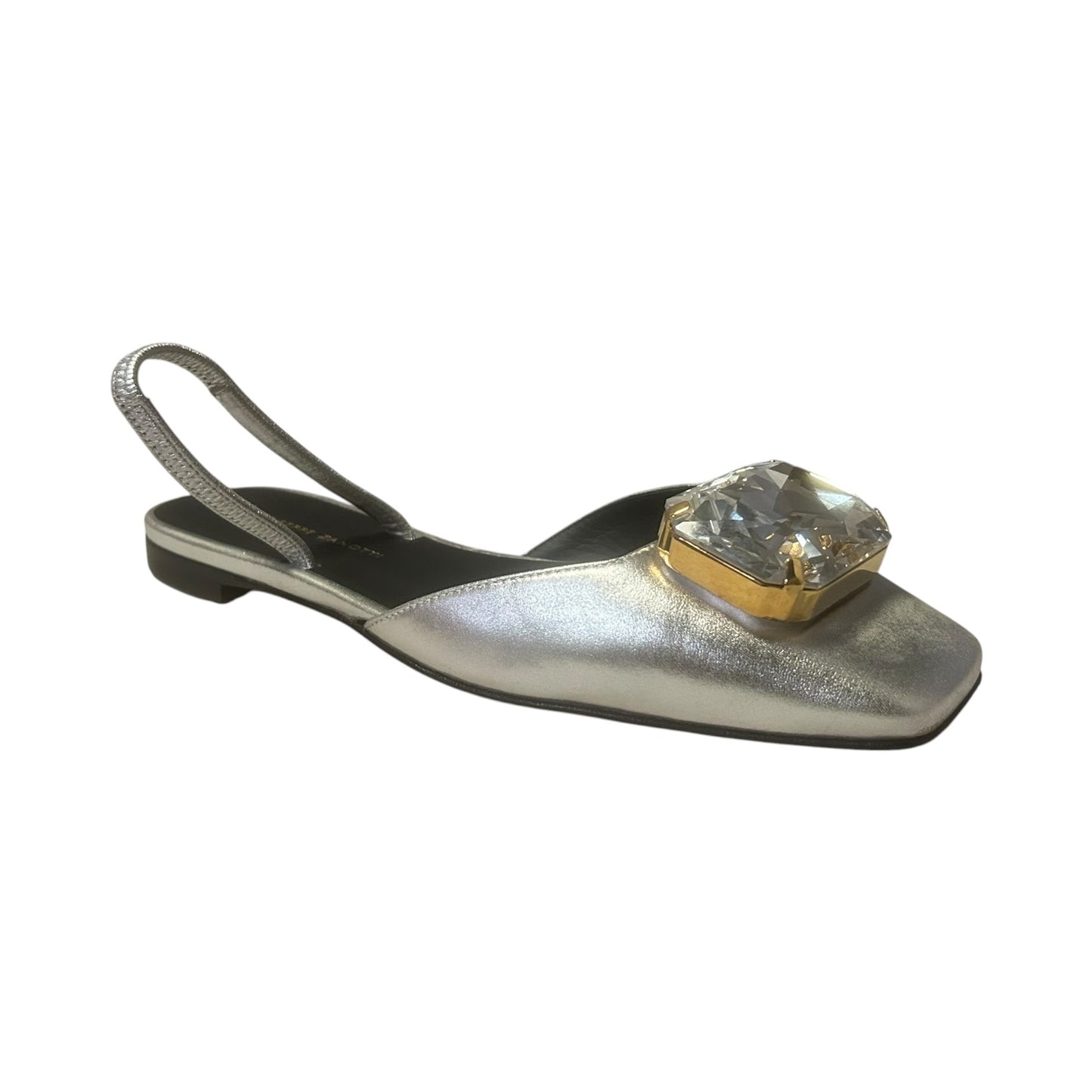 GIUSEPPE ZANOTTI Jewel Slingbacks in Pewter | 35