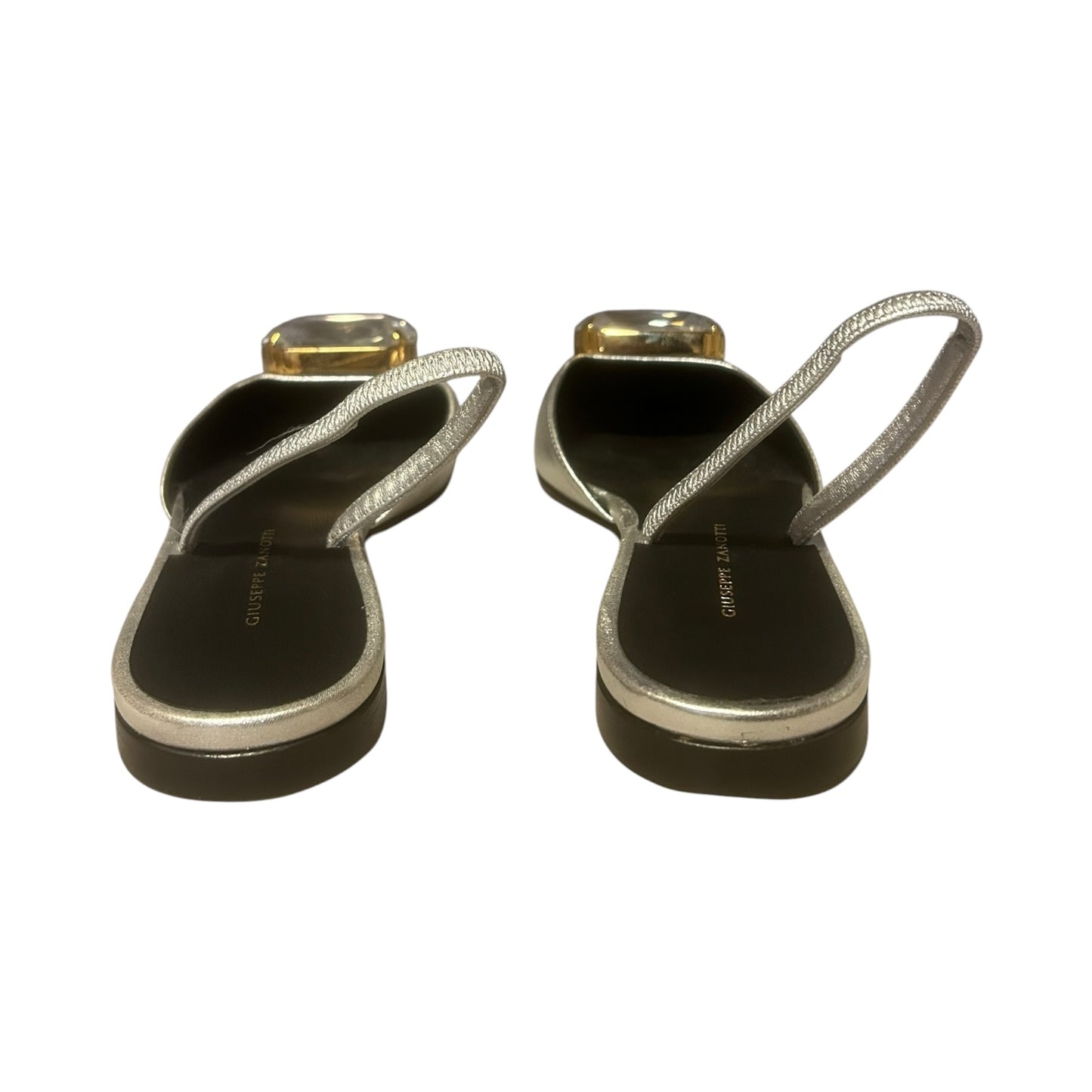GIUSEPPE ZANOTTI Jewel Slingbacks in Pewter | 35