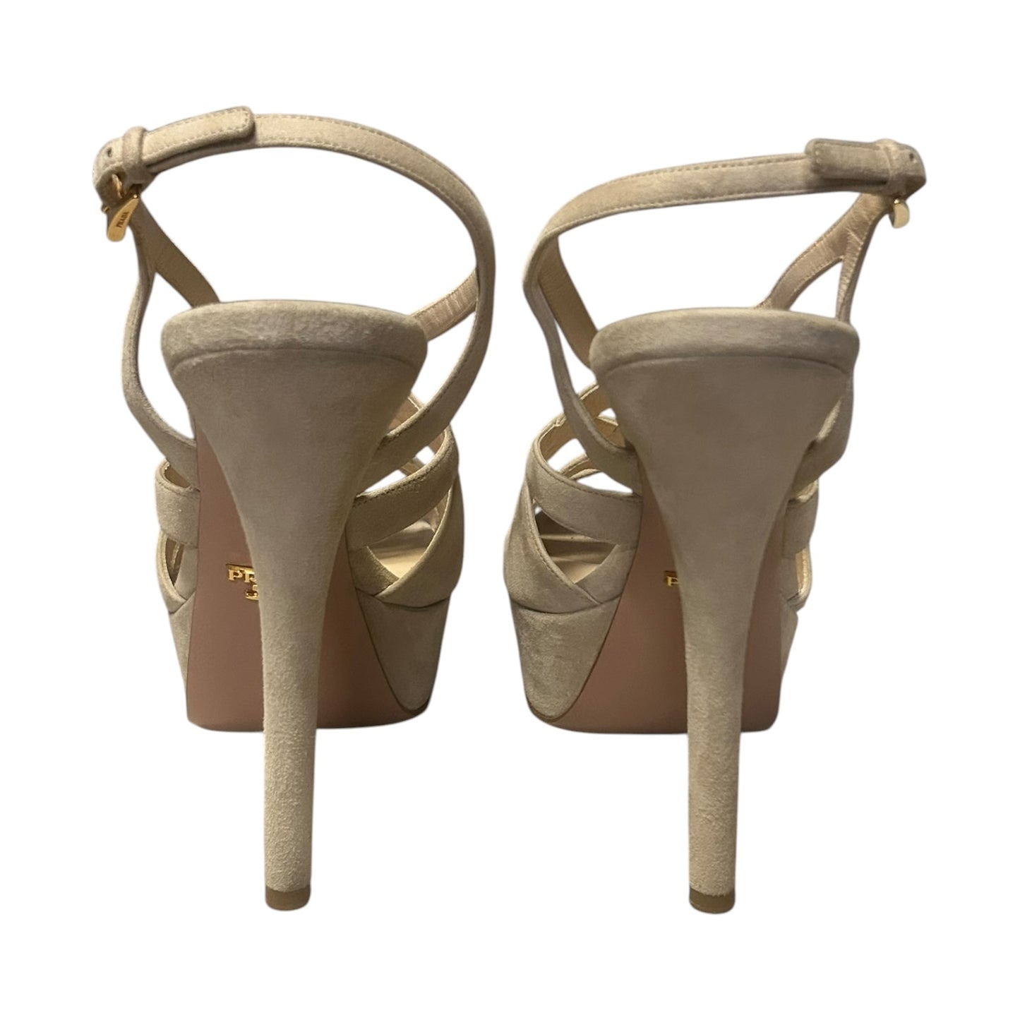 PRADA Suede Strappy Sandals | 39