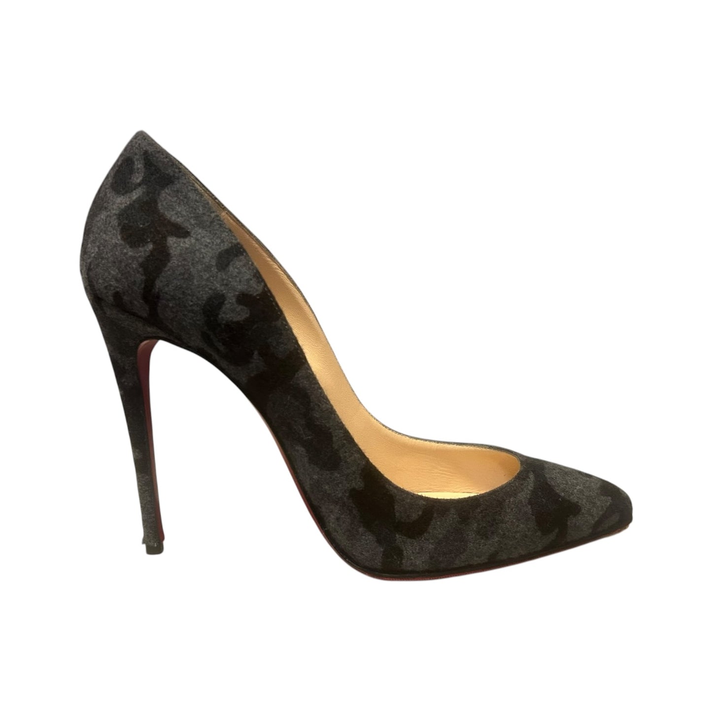 LOUBOUTIN Camo Pumps in Gray & Black | 39.5