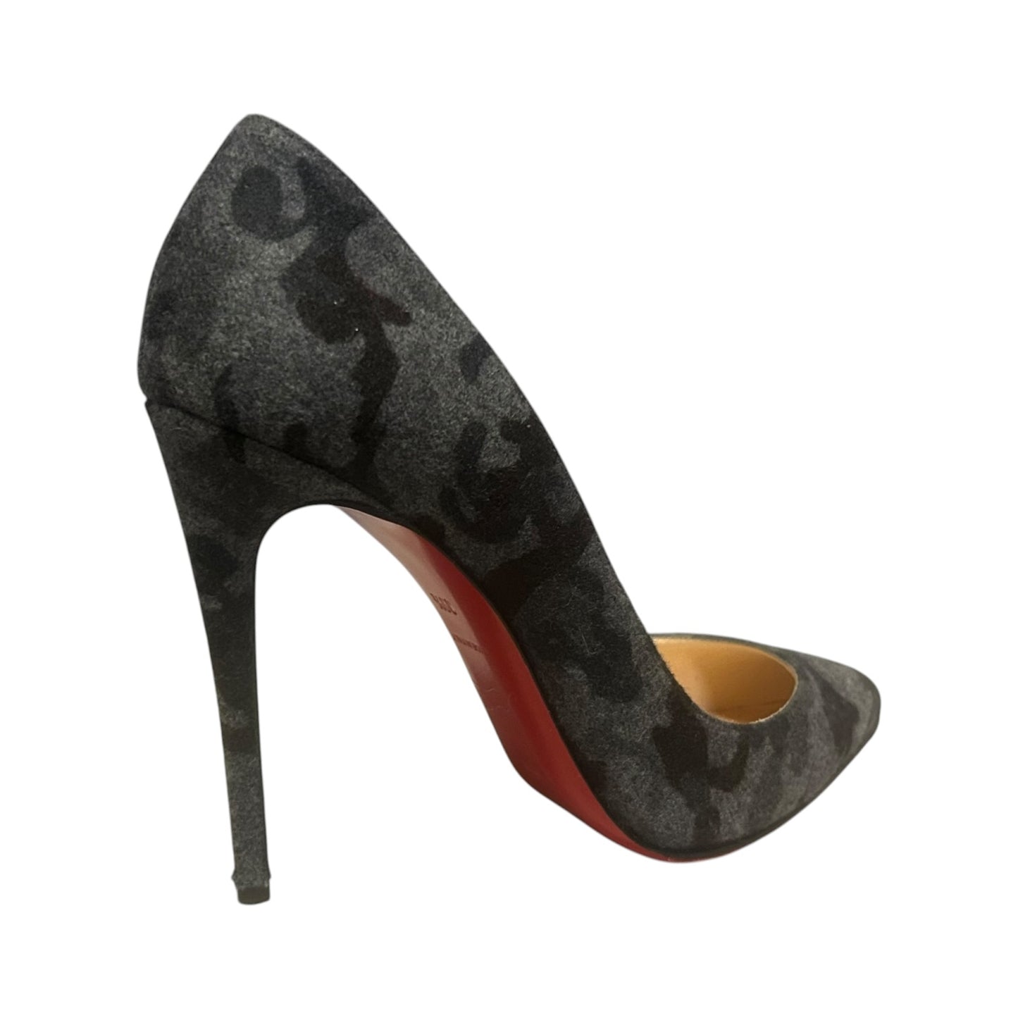 LOUBOUTIN Camo Pumps in Gray & Black | 39.5