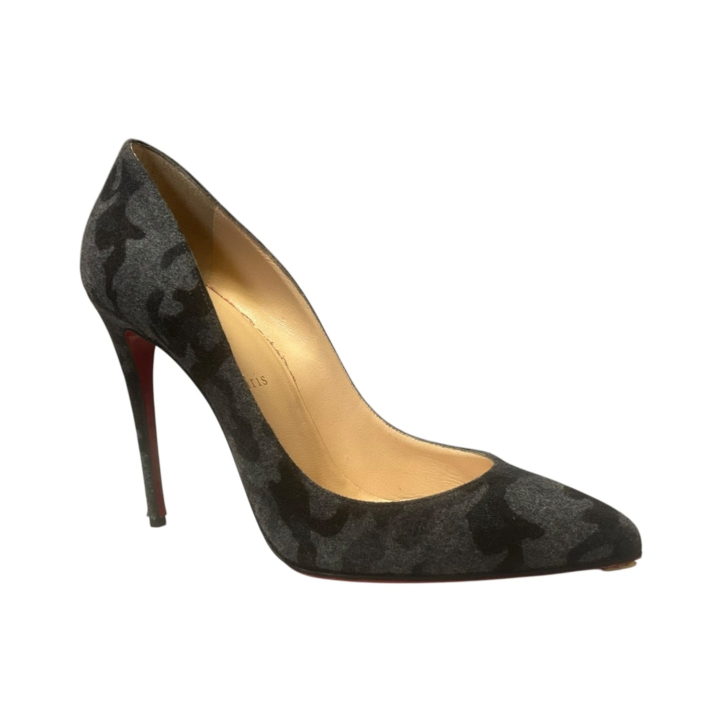 LOUBOUTIN Camo Pumps in Gray & Black | 39.5