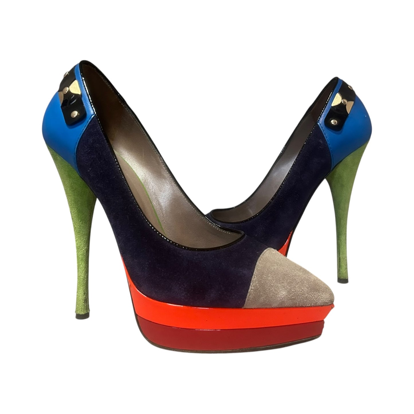 VERSACE Multicolor Platform Pump | 38