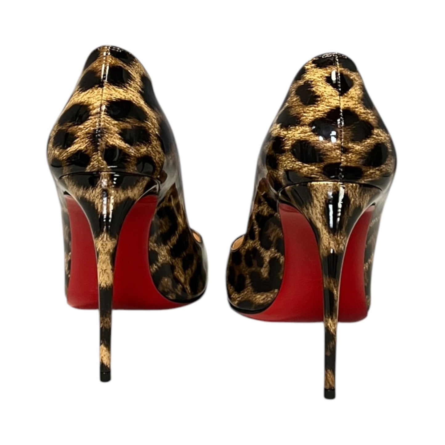 CHRISTIAN LOUBOUTIN Doracora in Patent Leopard + Red | 38